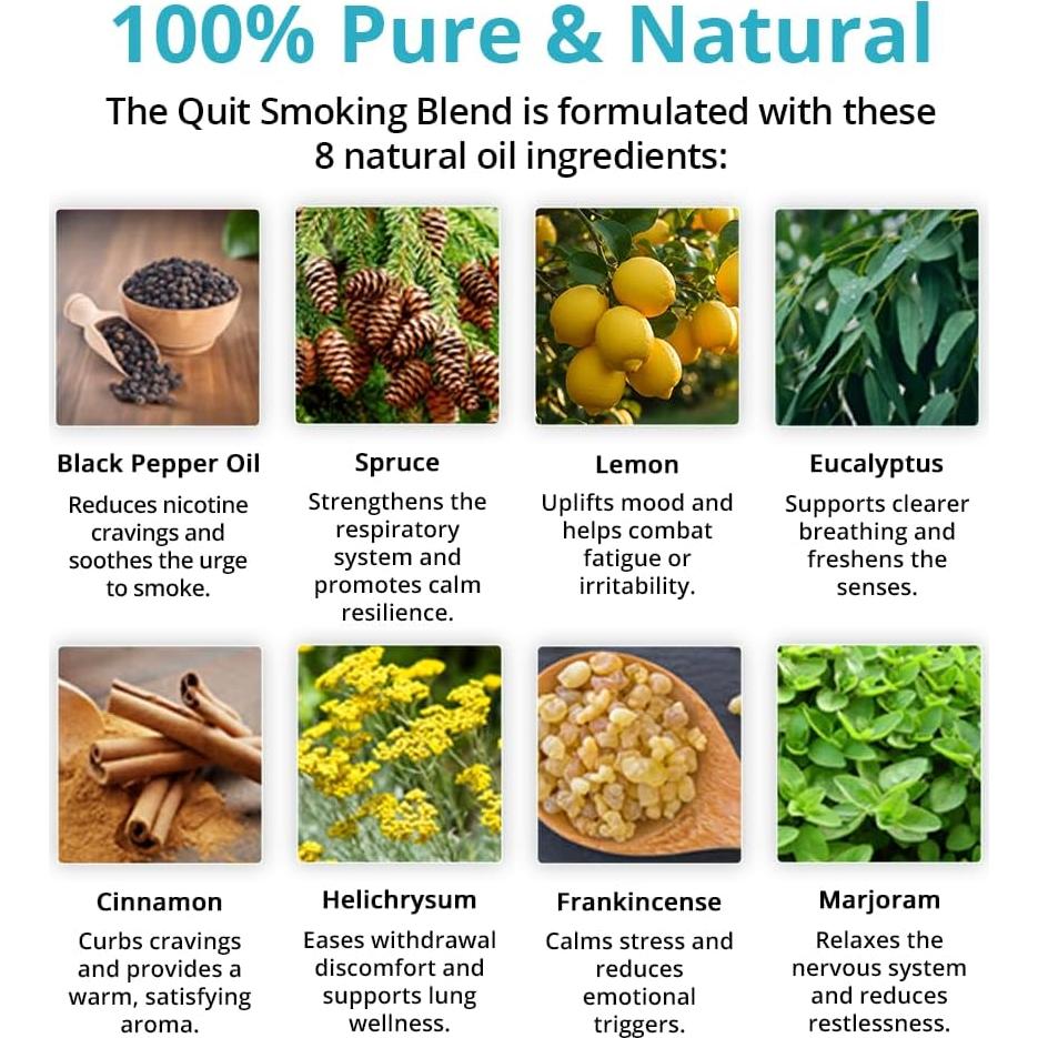 Inhalador Nasal Wild Essentials para Dejar de Fumar - Set 4 Piezas