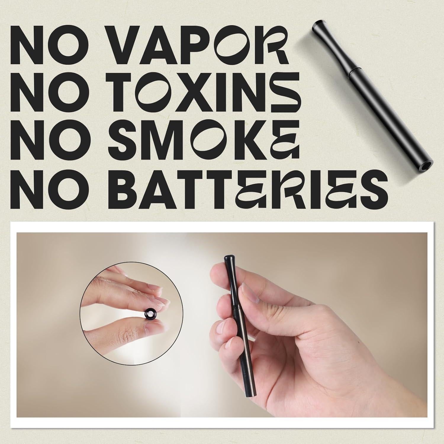 Inhalador Quit Boderi Acero Inoxidable con 4 Núcleos Menta