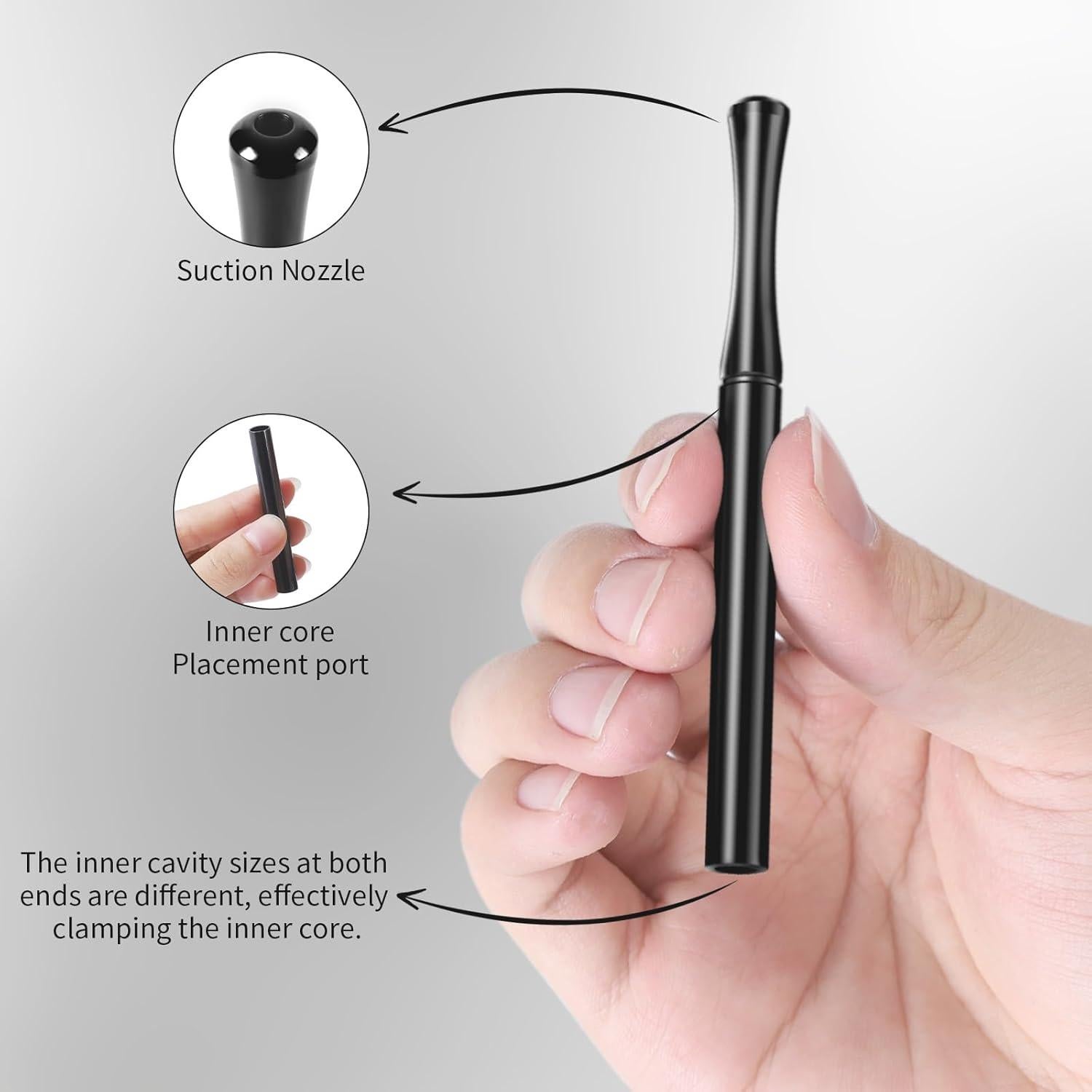 Inhalador Quit Boderi Acero Inoxidable con 4 Núcleos Menta