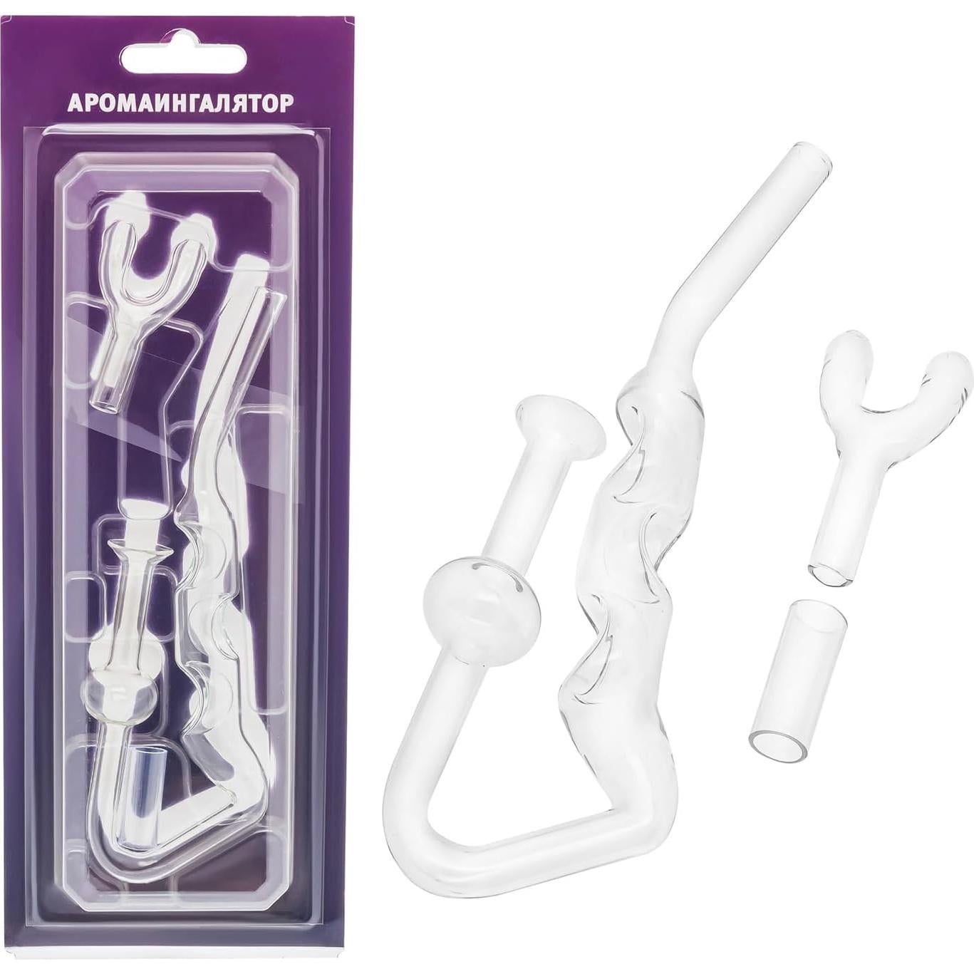 Inhalador de Aromas de Vidrio Maholda - 15.24 cm, Blanco