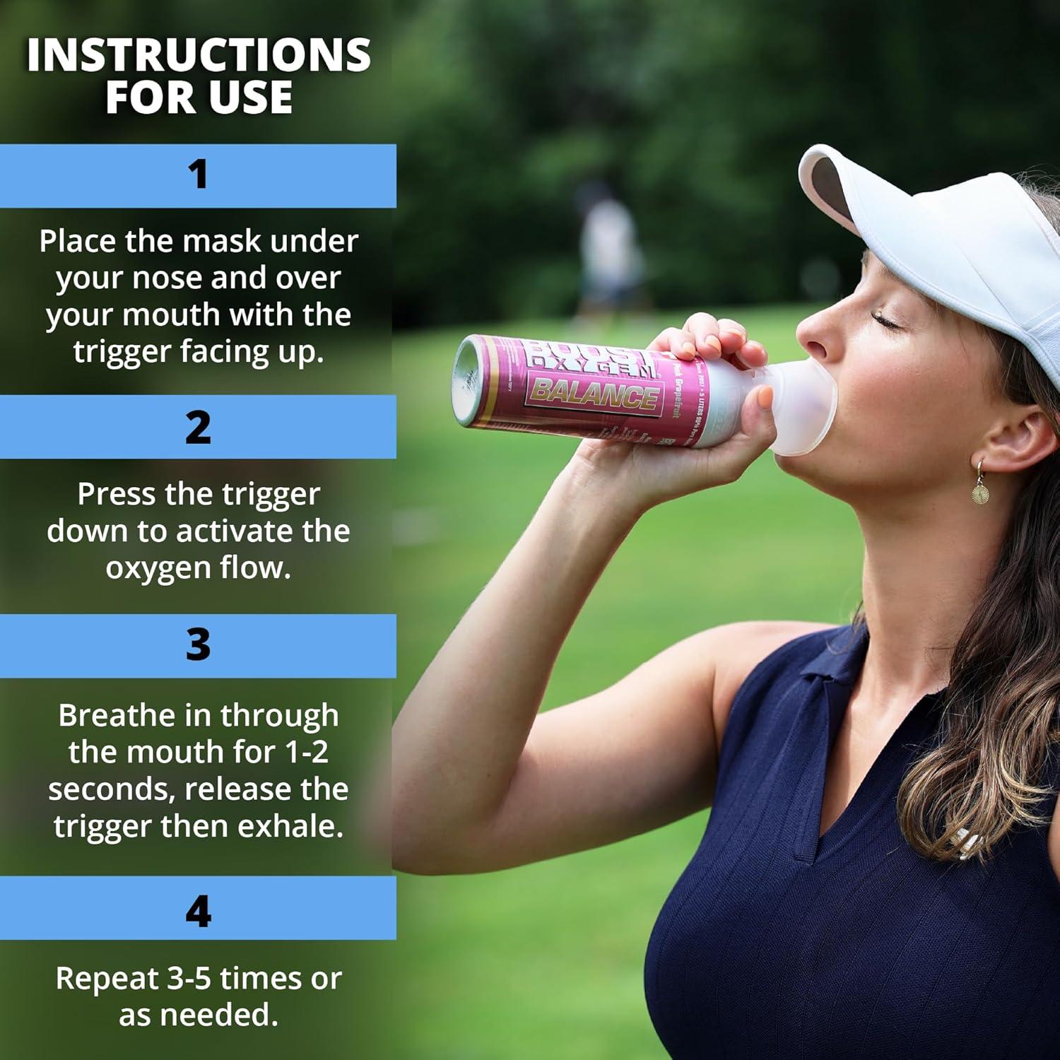 Cilindro de Oxígeno Suplementario Boost Oxygen 5L Natural - Paquete de 4