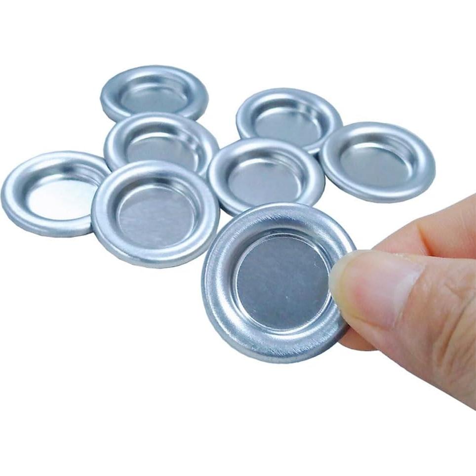 50 Soportes de Incienso de Metal Luzen Plata Redondos 3cm