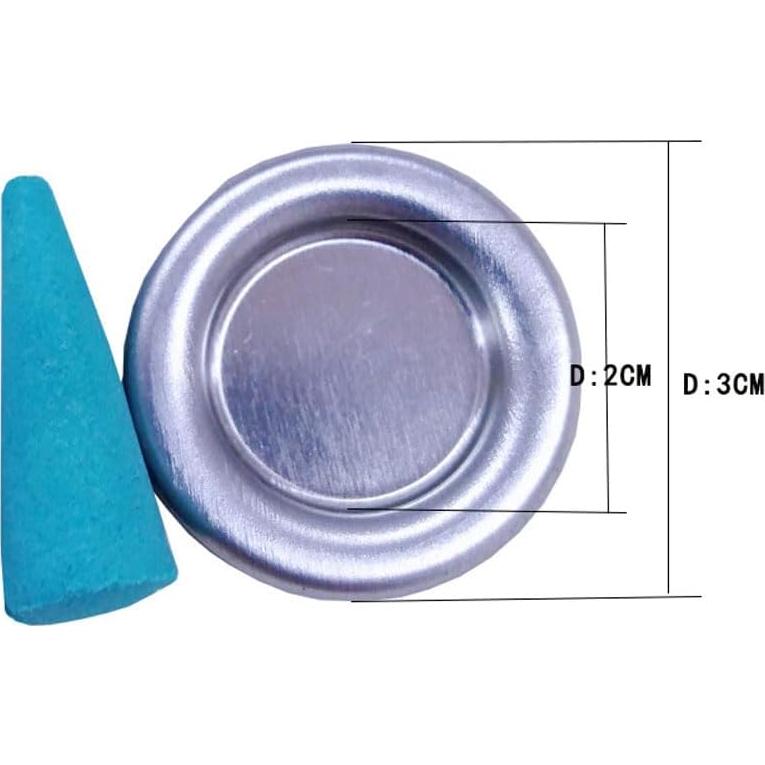 50 Soportes de Incienso de Metal Luzen Plata Redondos 3cm