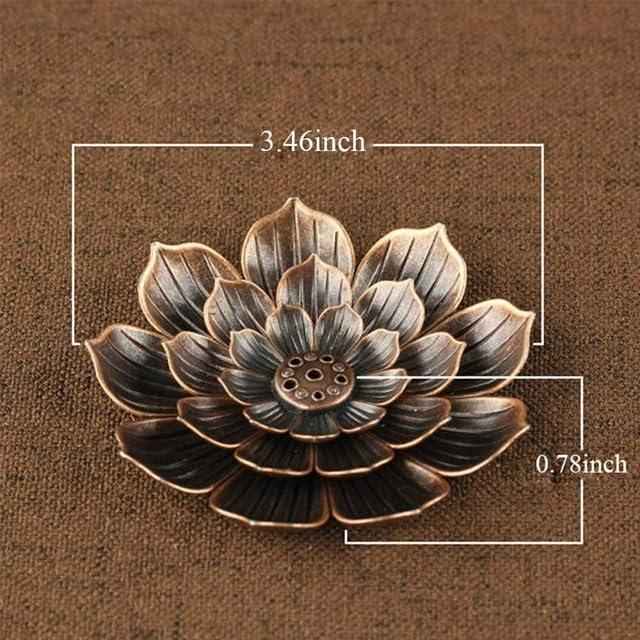 Soporte de Incienso Negro YuanHolumid Mini Flor Vintage