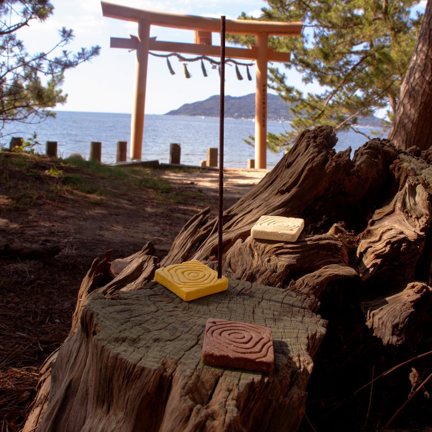 Conjunto de Soportes de Incienso Asayu Japón Cerámica Ecológica 3 Piezas