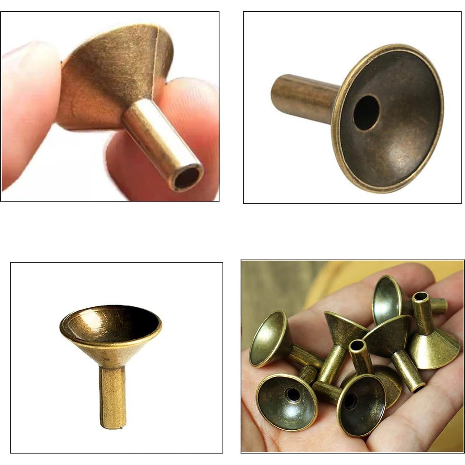 Soporte de Incienso NentMent 6 Piezas Metal Cónico Estable