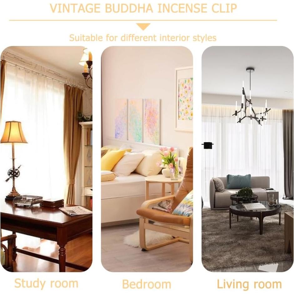 Soporte de Incienso Clip Cabilock 6 cm Base de Buda