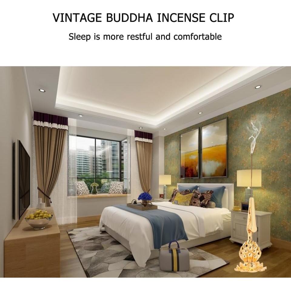 Soporte de Incienso Clip Cabilock 6 cm Base de Buda