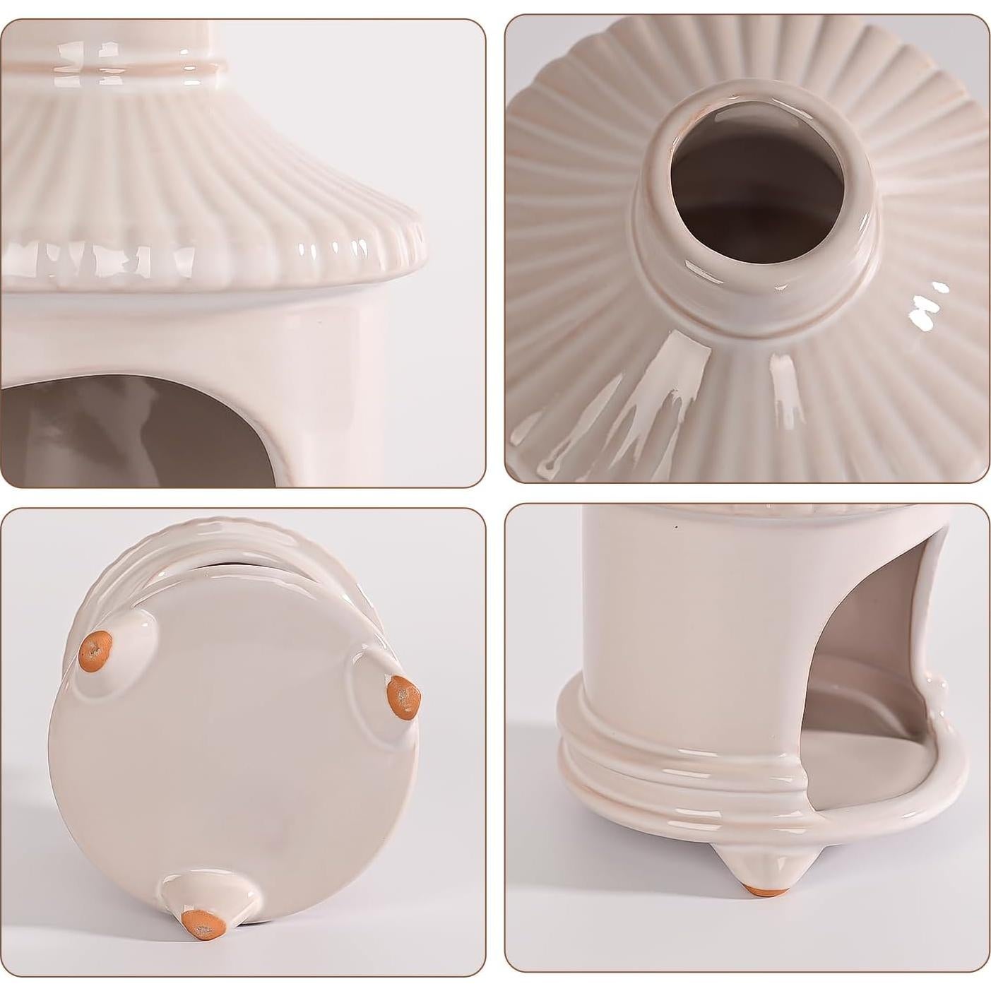 Soporte de Palo Santo Belsea Cerámica Blanca para Incienso