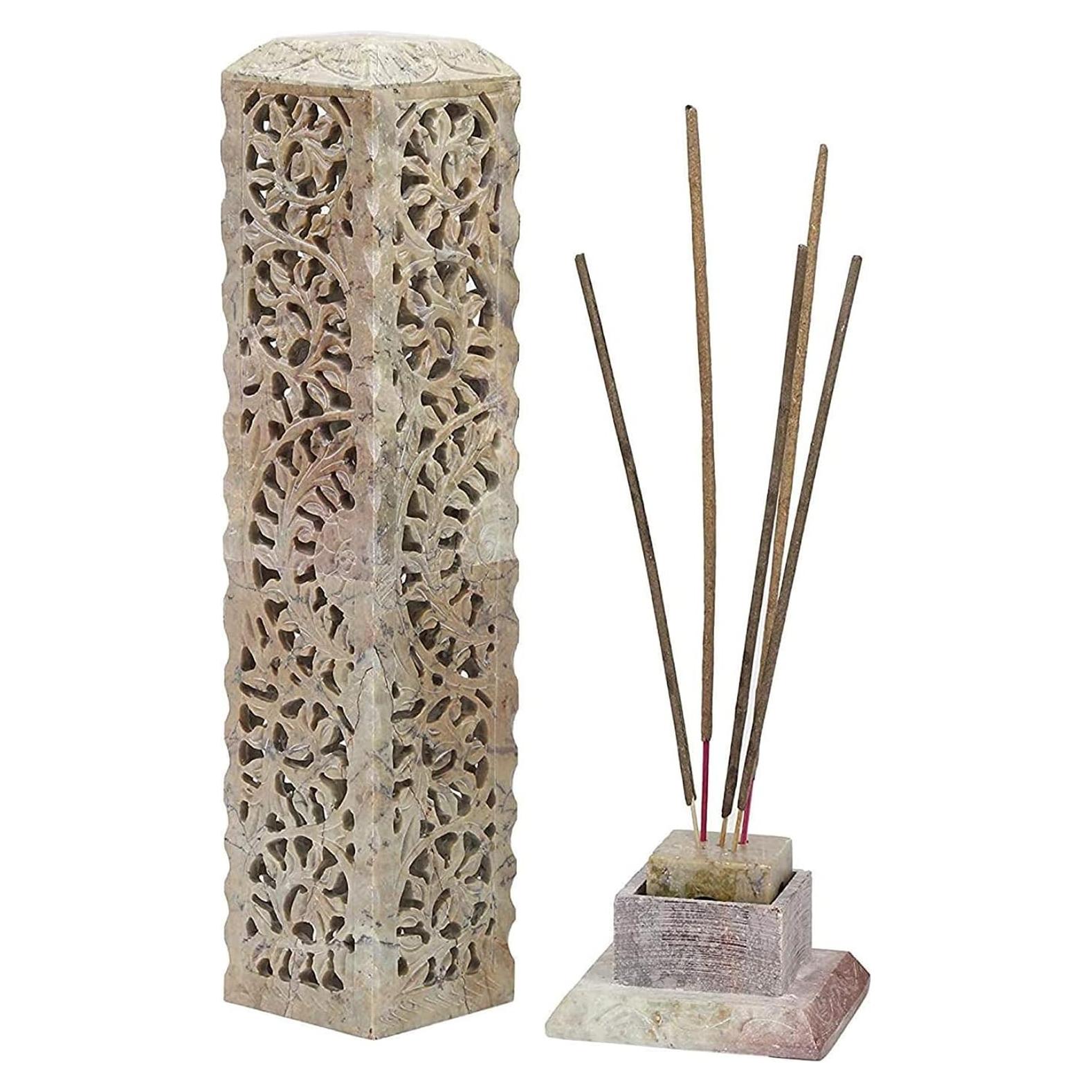 Soporte para Incienso y Velas Carry Me de Piedra de Jabón 27.94 cm