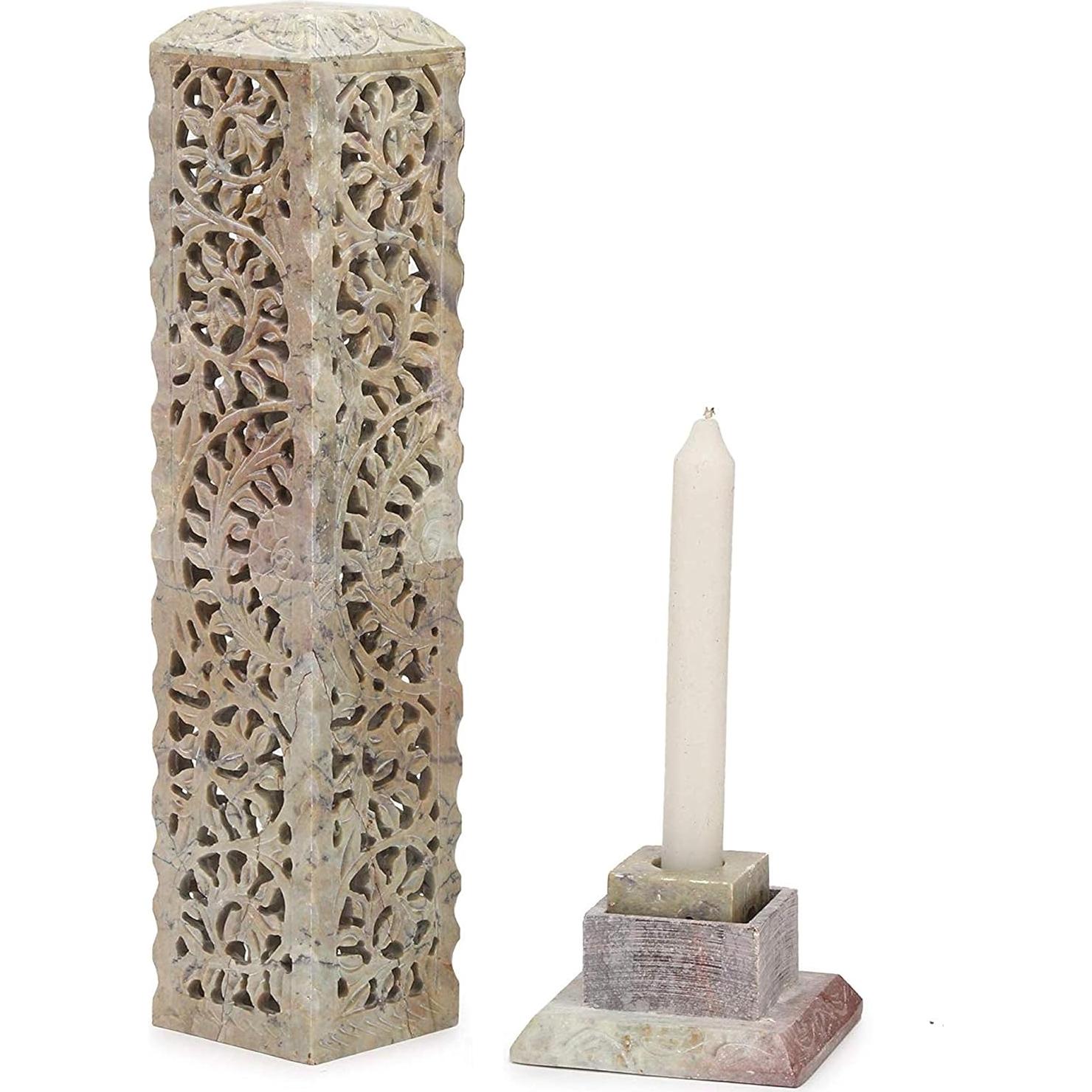Soporte para Incienso y Velas Carry Me de Piedra de Jabón 27.94 cm