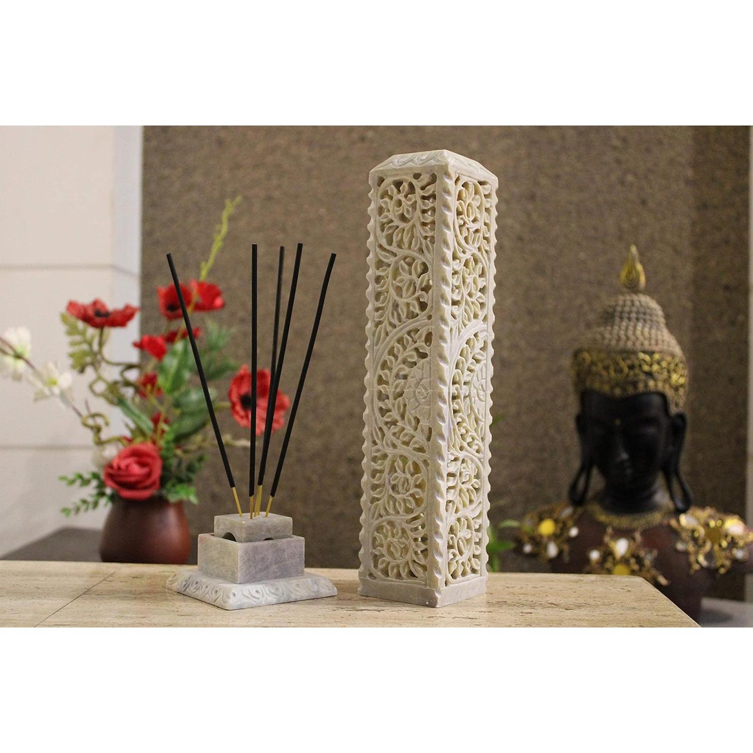 Soporte para Incienso y Velas Carry Me de Piedra de Jabón 27.94 cm