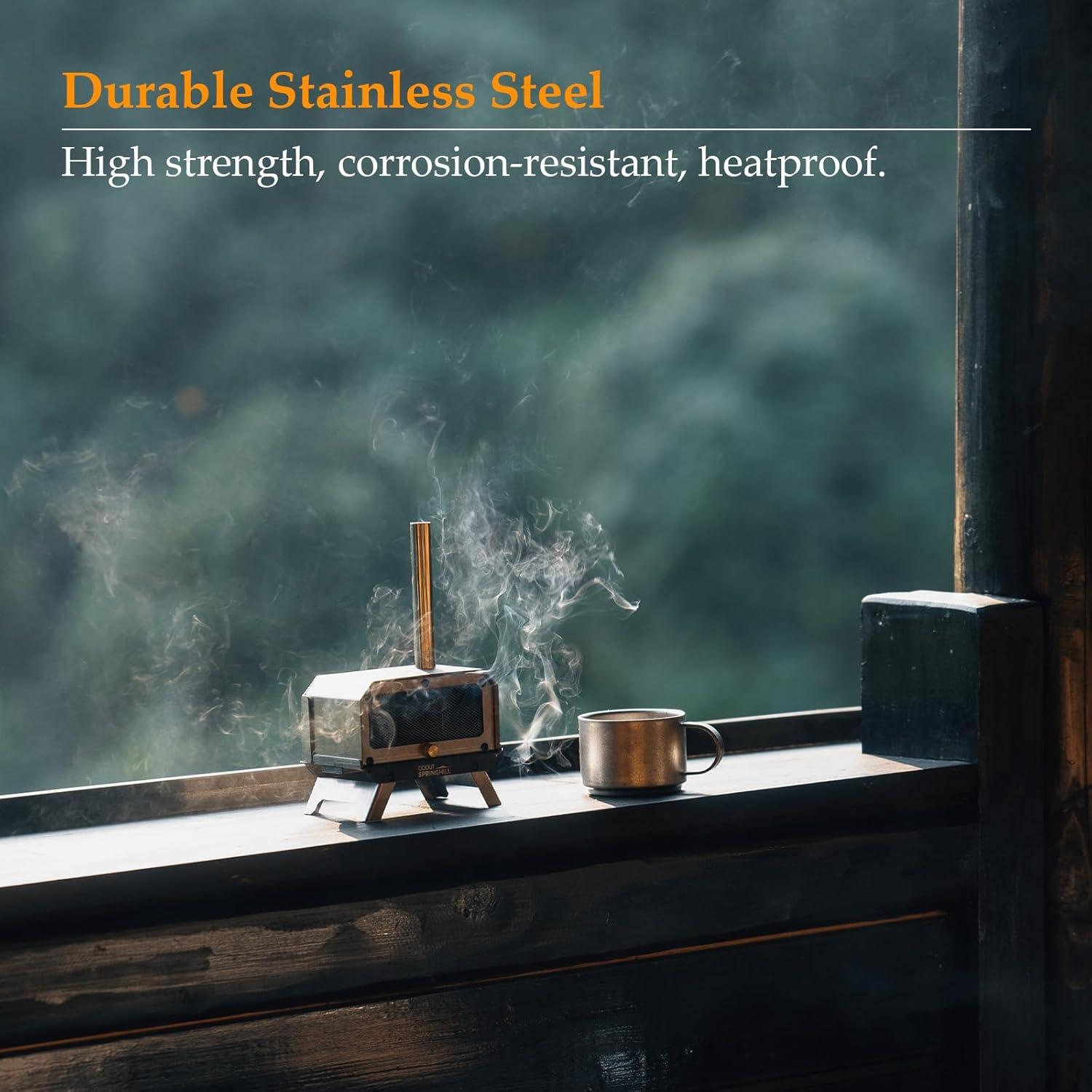 Quemador de Incienso GOOUT SPRINGHILL Acero Inoxidable Plata 10.2x6.1x16.5 cm