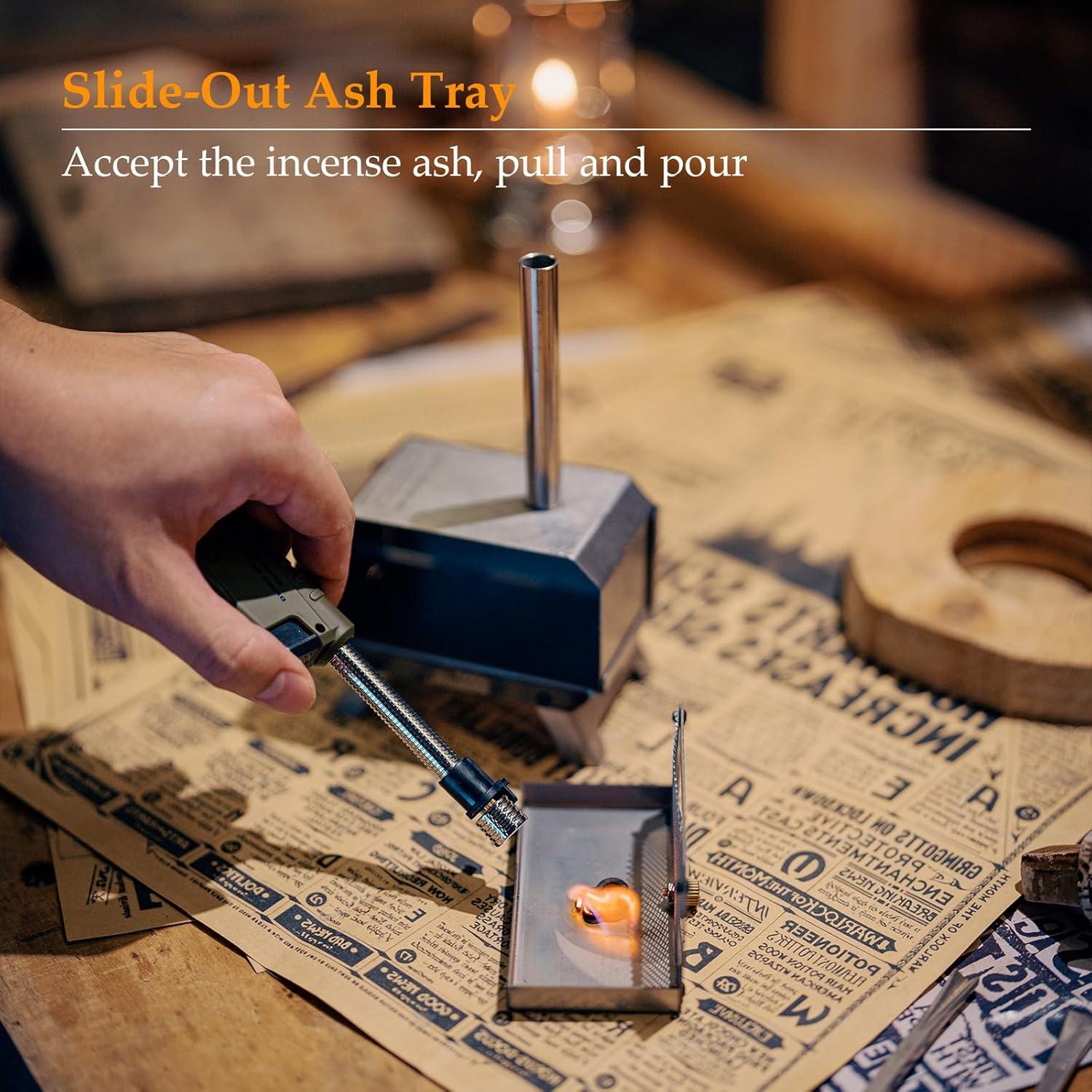 Quemador de Incienso GOOUT SPRINGHILL Acero Inoxidable Plata 10.2x6.1x16.5 cm