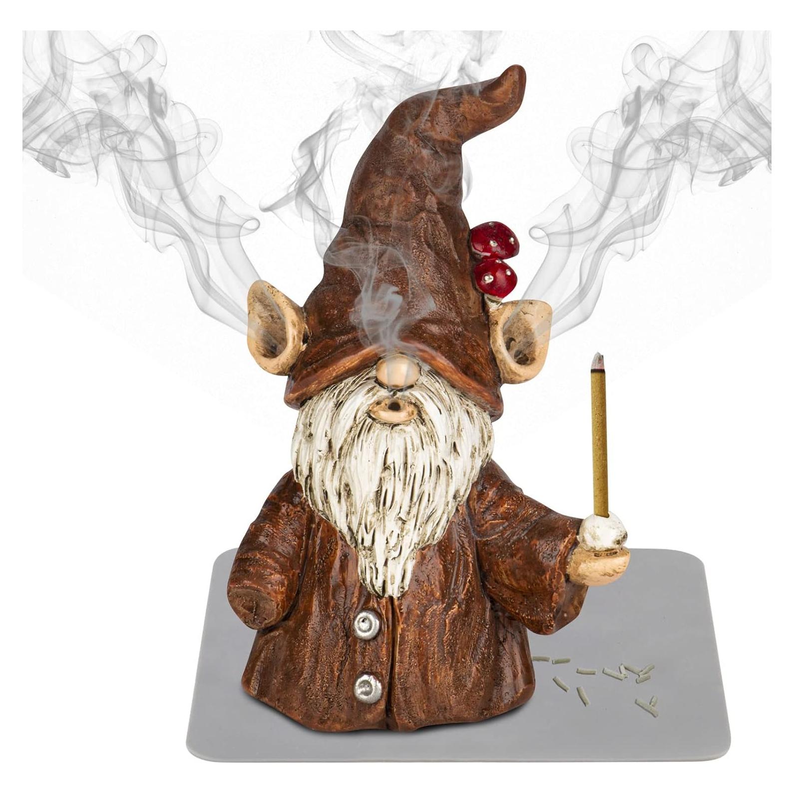 Porta inciensos gnomo Cacukap 10.16x8.89 cm resina