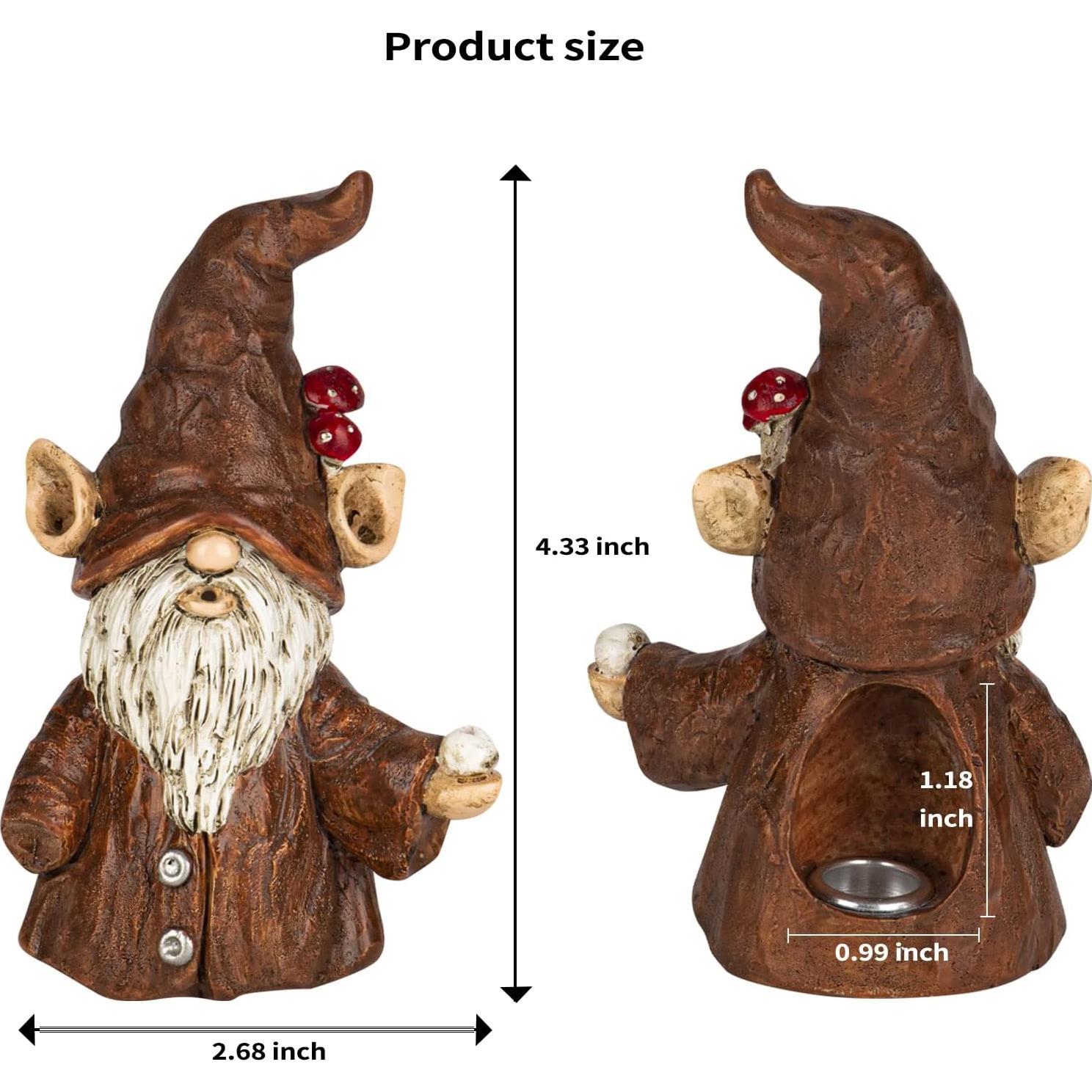 Porta inciensos gnomo Cacukap 10.16x8.89 cm resina