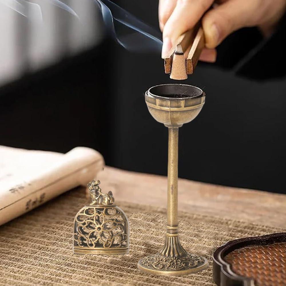 Quemador de Incienso OULIGET Alto de Bronce 11.5cm