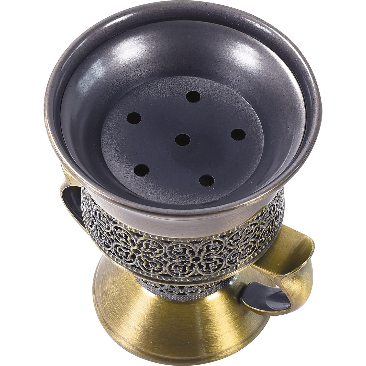 Quemador de Incienso HOCUROAY de Metal Bronce con Pinzas