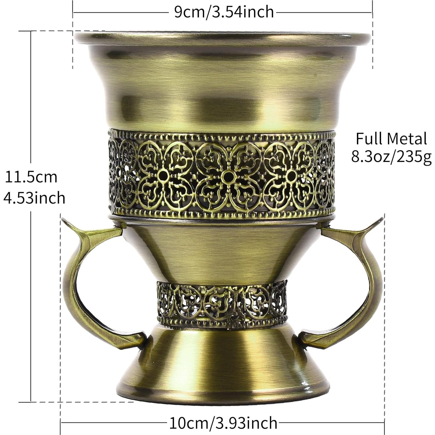 Quemador de Incienso HOCUROAY de Metal Bronce con Pinzas