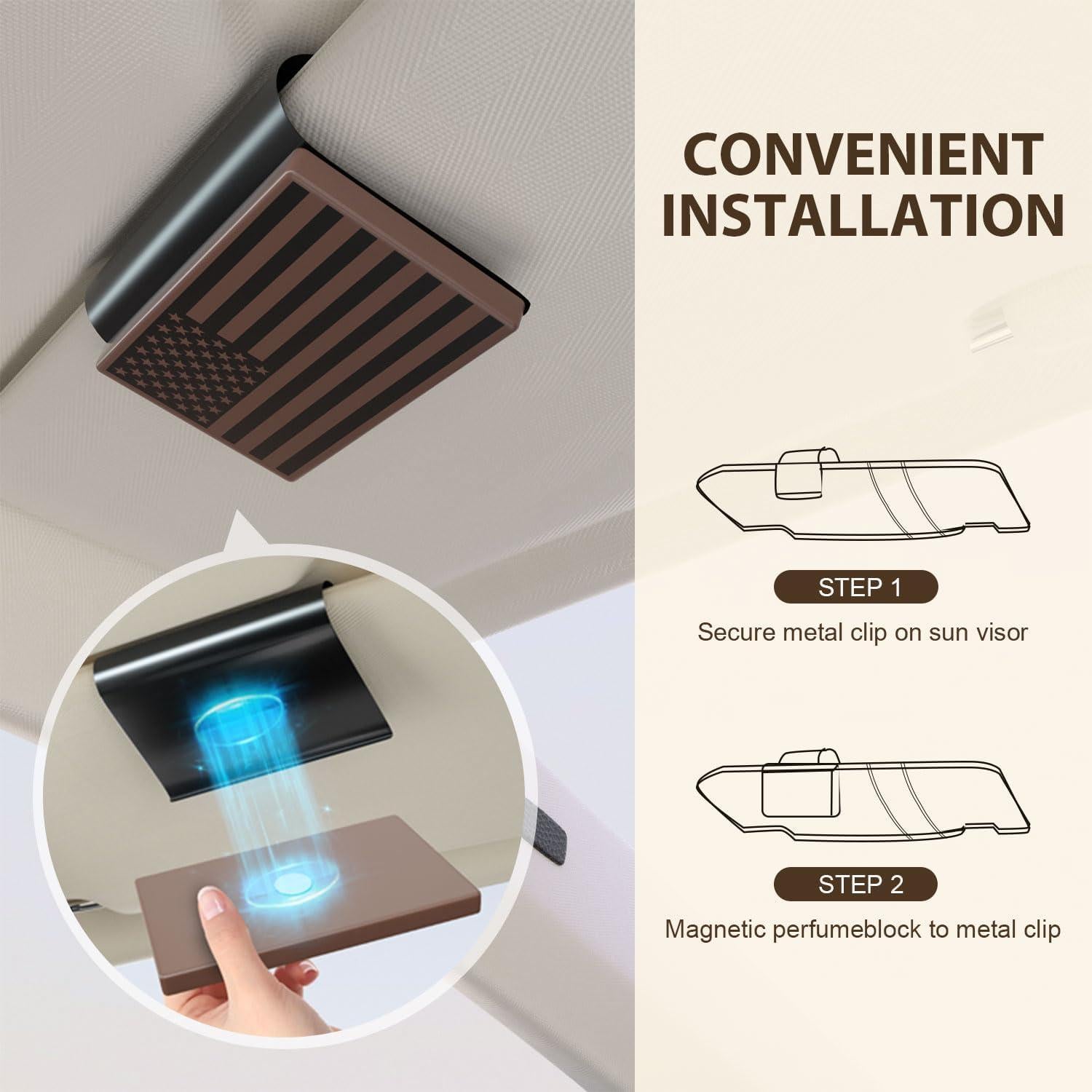 Difusor de aire para coche Wellington 10 ml Ámbar Vainilla 3 PCS