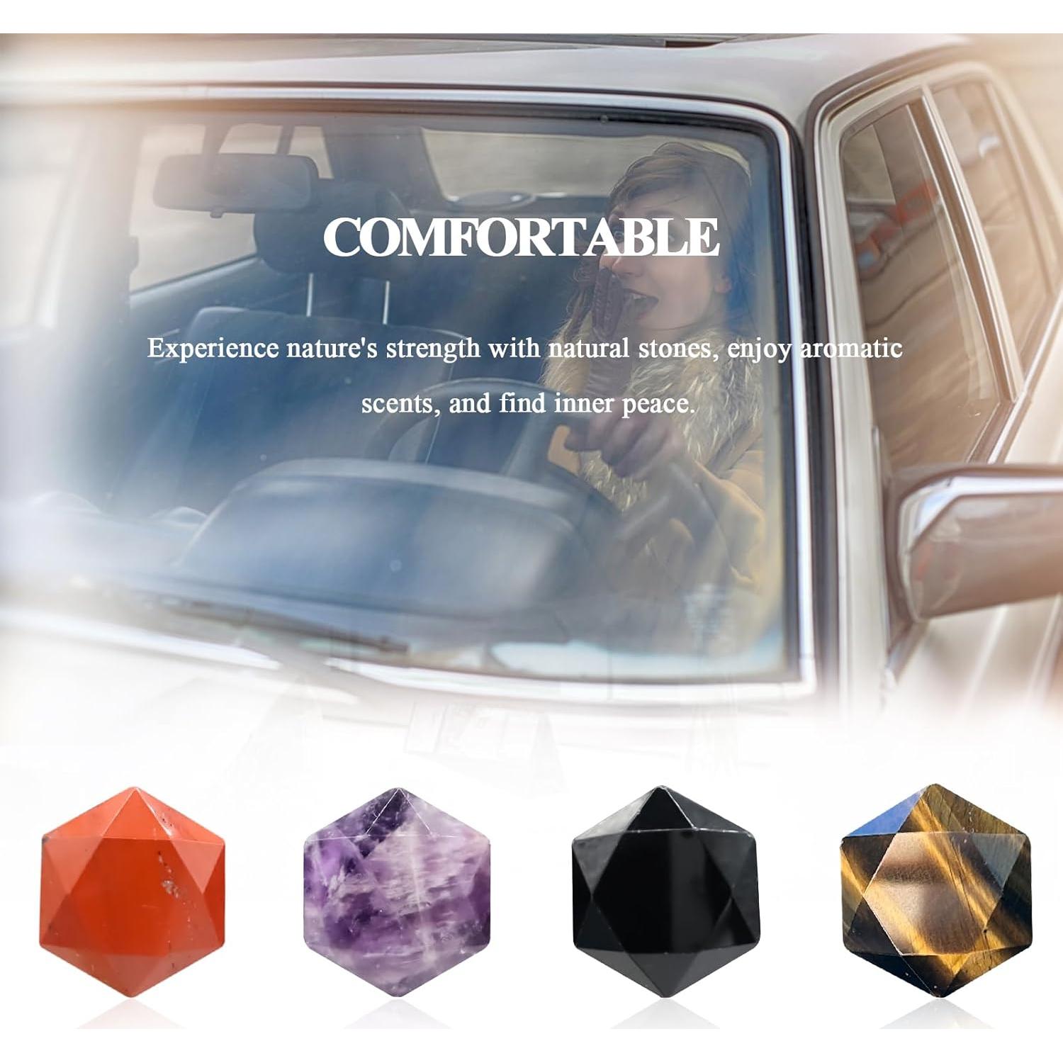 Clip de Ventilación de Auto ORIESSE, 4 Piezas Piedra Natural