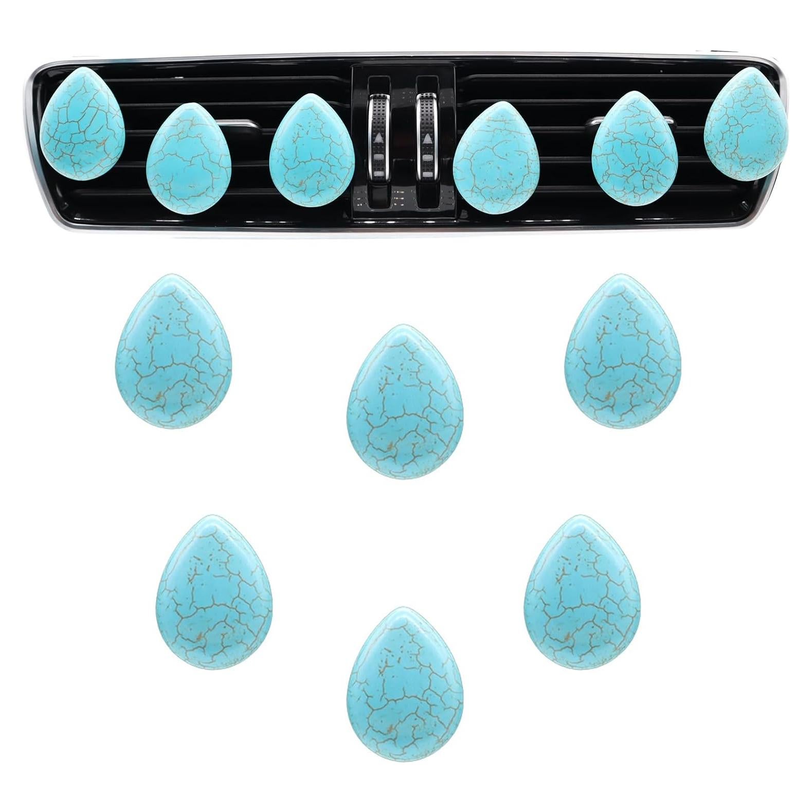 Clips de Ventilación Turquesa ORIESSE 6pcs Ambientador Coche