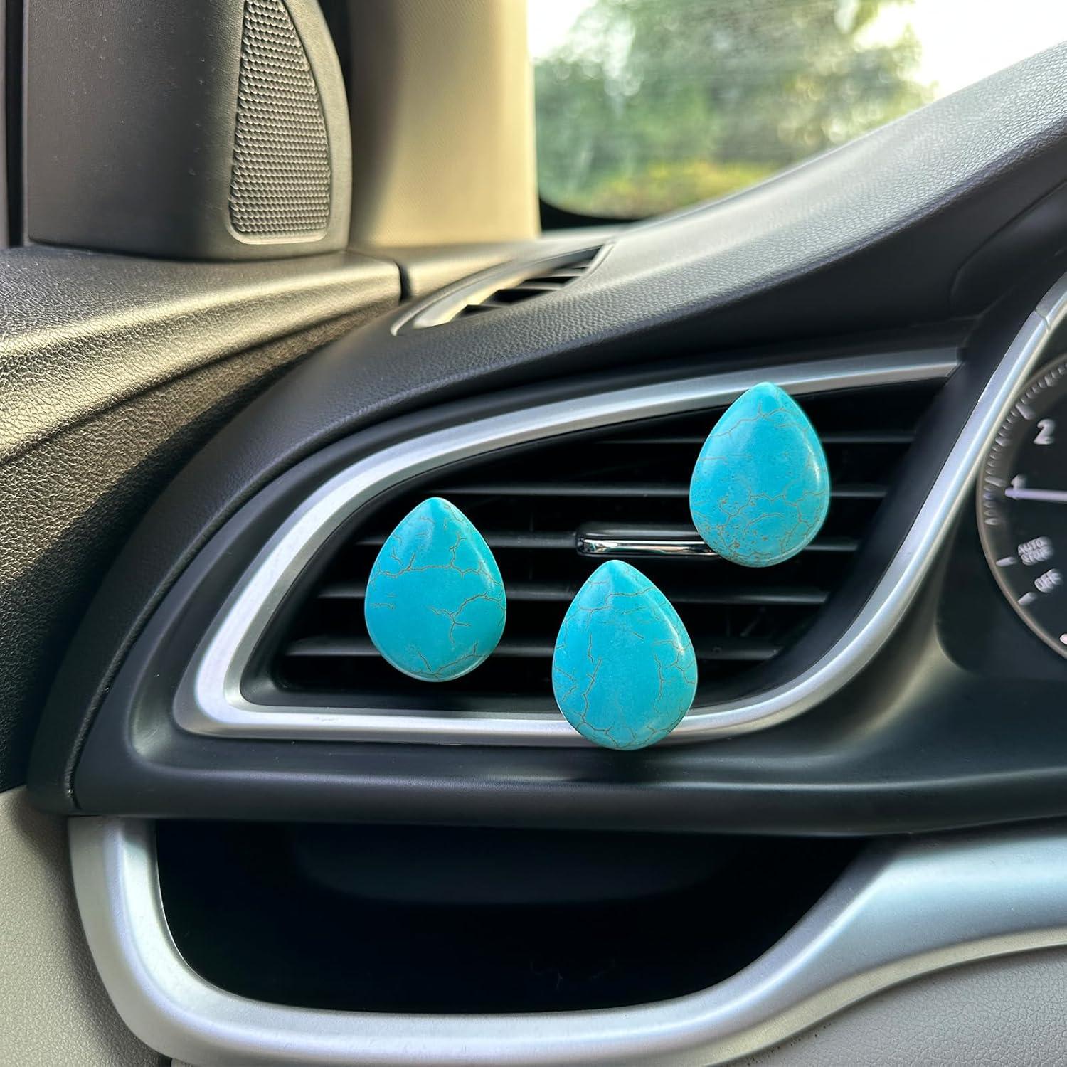 Clips de Ventilación Turquesa ORIESSE 6pcs Ambientador Coche