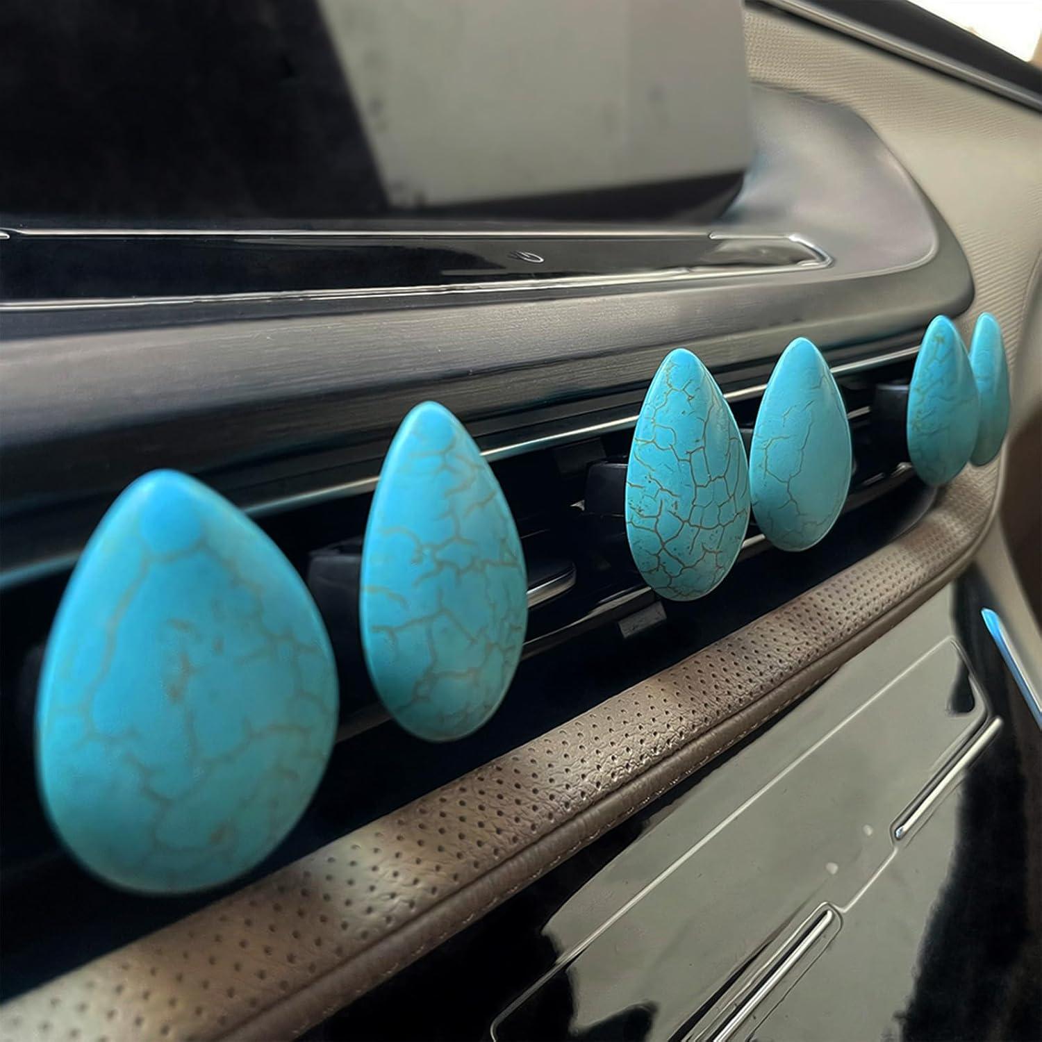 Clips de Ventilación Turquesa ORIESSE 6pcs Ambientador Coche