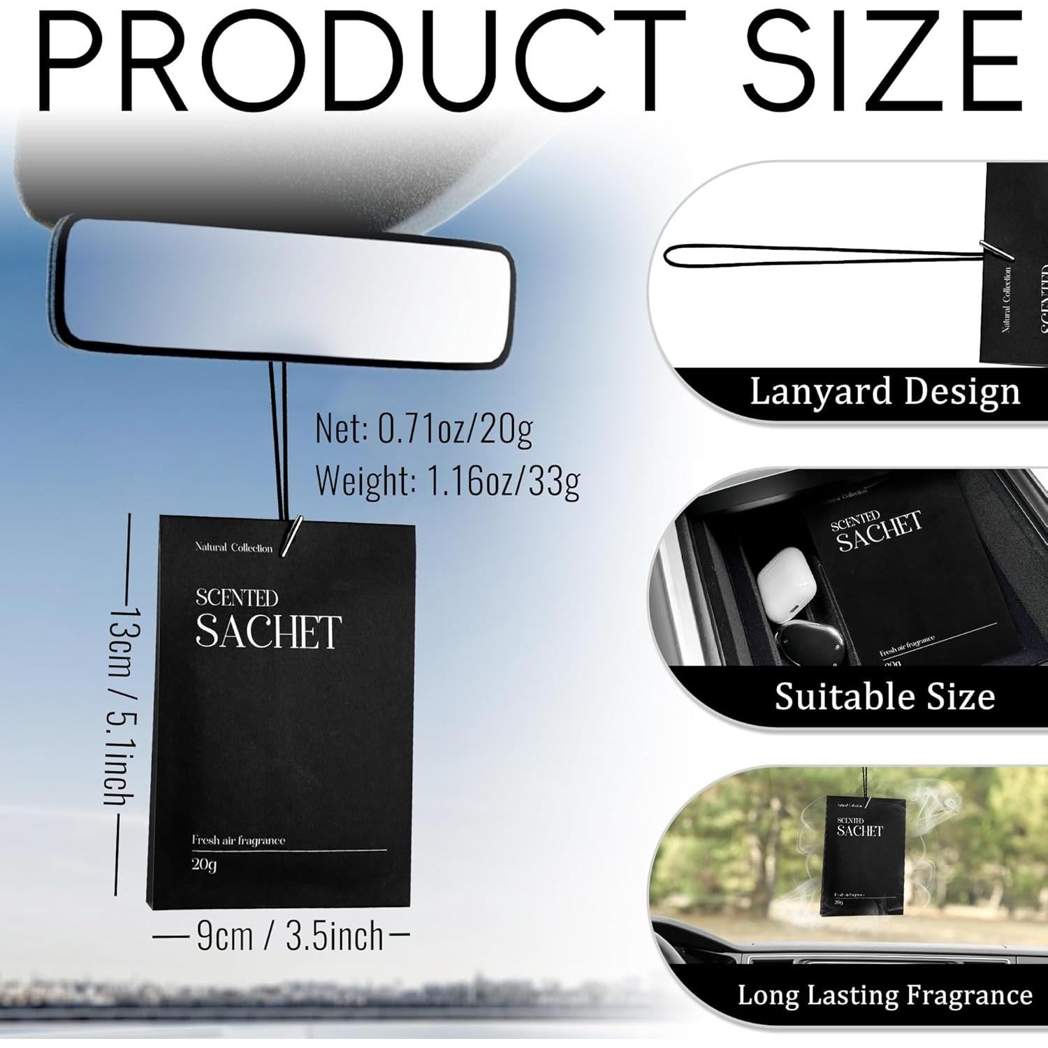 Sachet Aromático para Auto Meschett 3 Fragancias Naturales