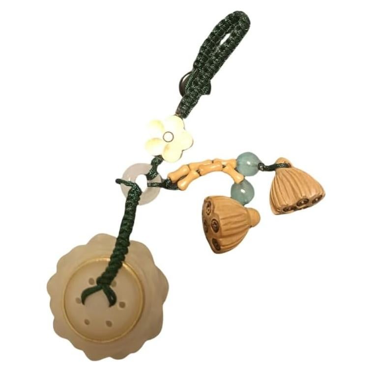 Llavero de Piedra Buena Suerte con Cierre de Hebilla 10cm