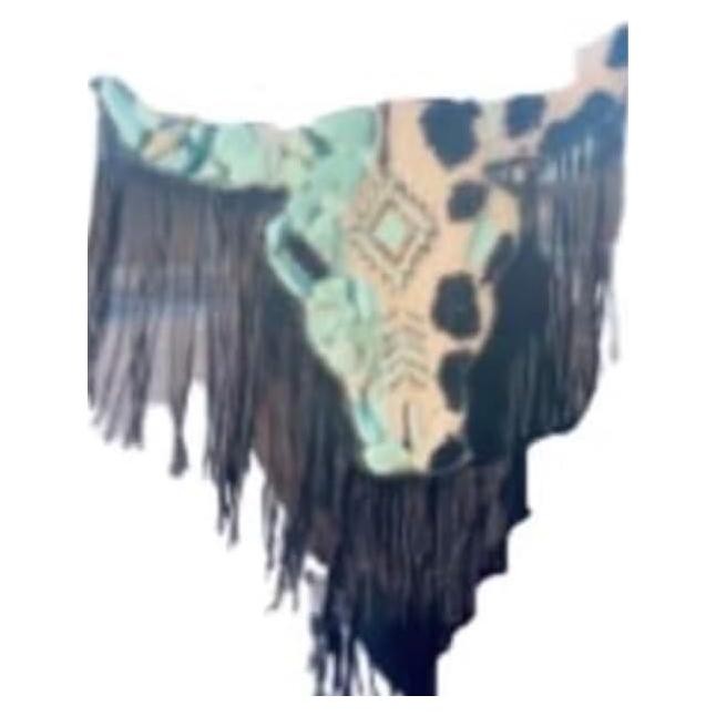 Ambientador de coche Cráneo de Toro con Turquesas - Algodón Limpio