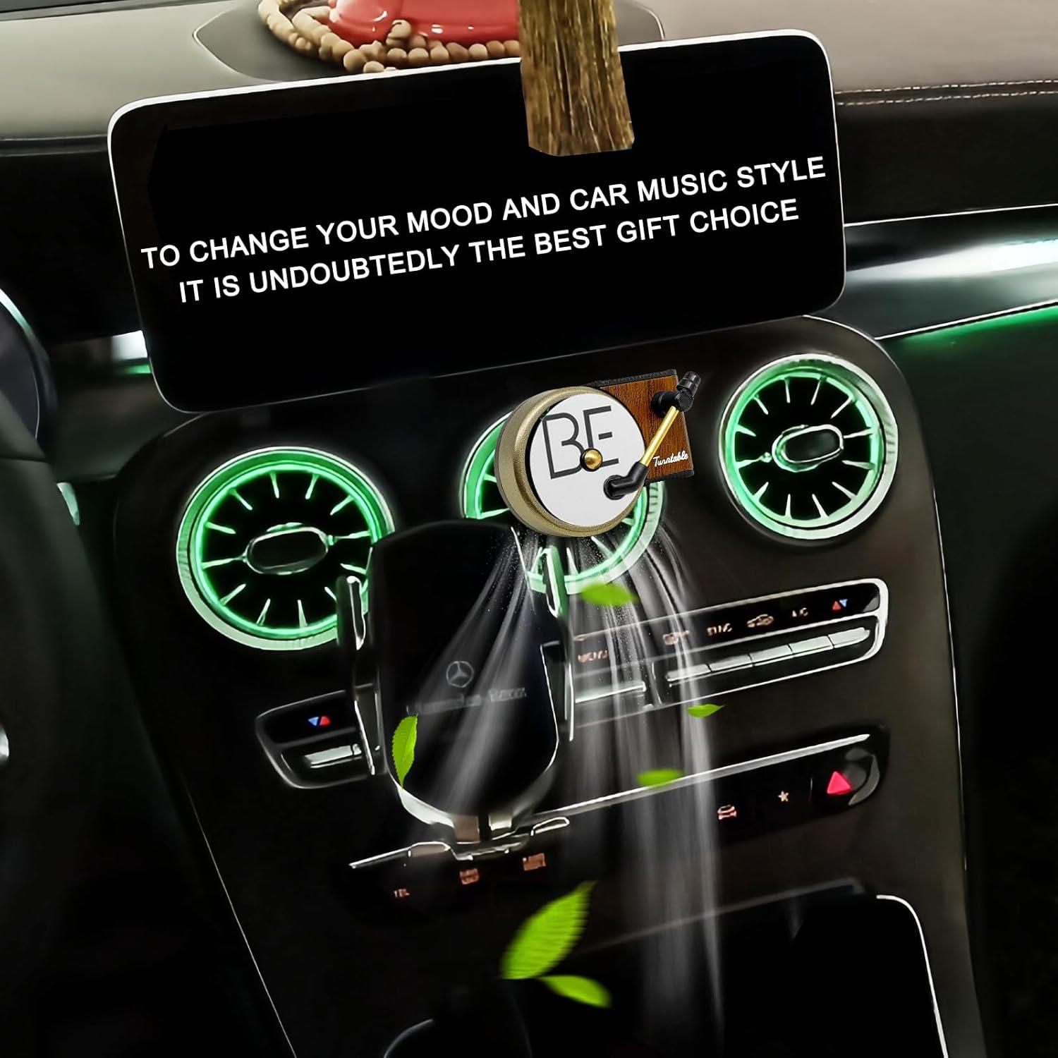 Ambientador de Aire para Auto ZOKYUYS Tocadiscos Retro con 10 Pastillas