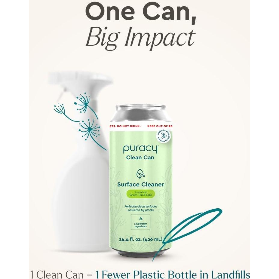 Limpiador Multi Superficies Puracy 426 ml - Té Verde y Lima - Paquete de 3