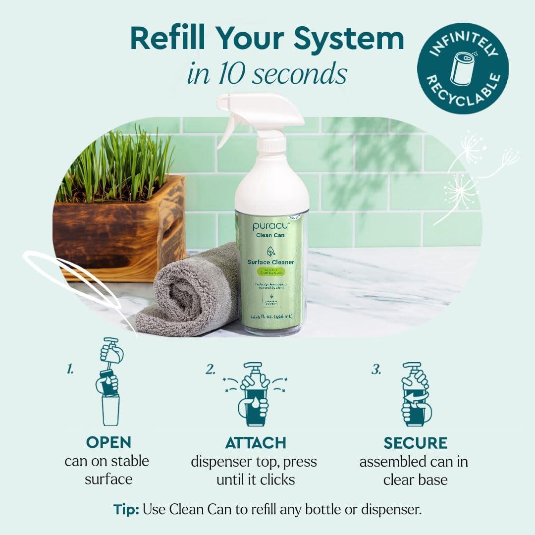 Limpiador Multi Superficies Puracy 426 ml - Té Verde y Lima - Paquete de 3