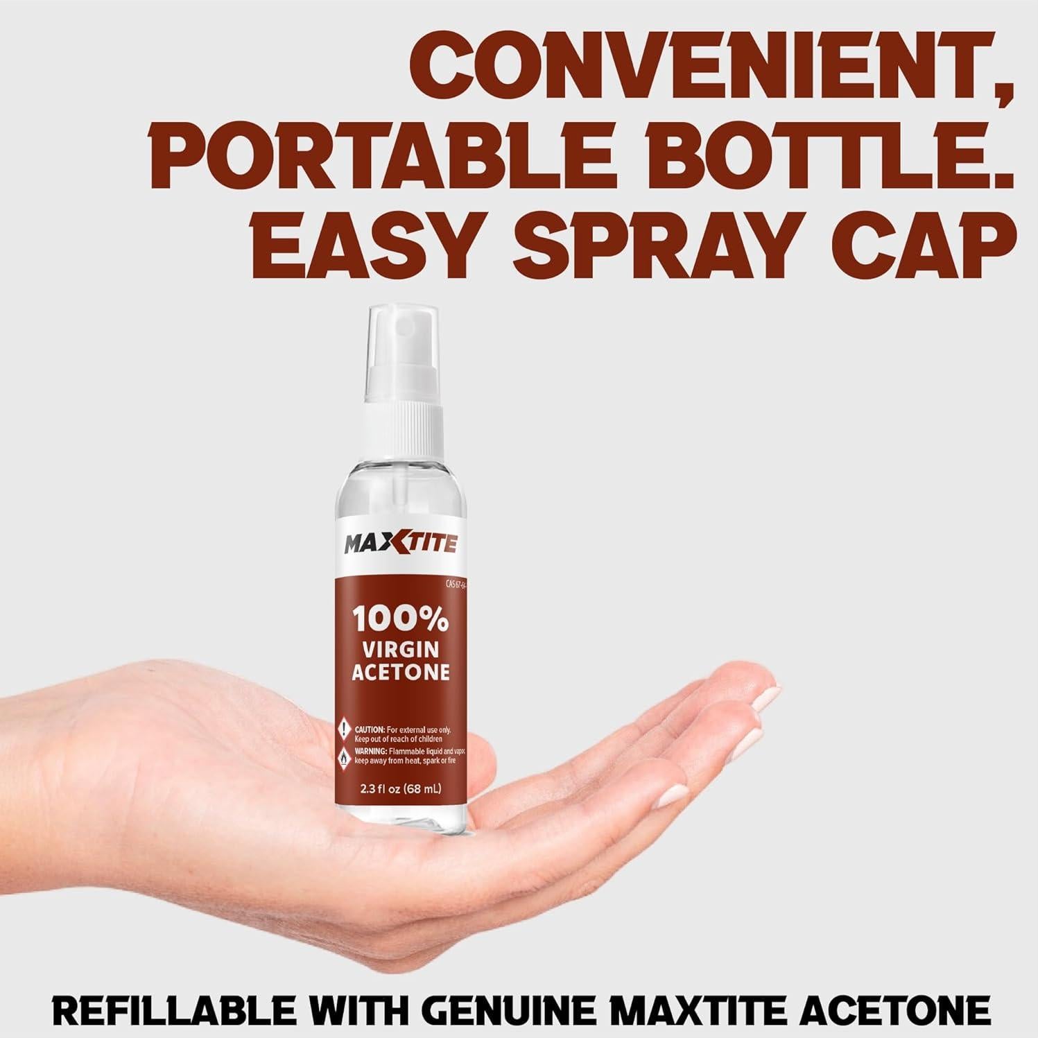 Acetona Profesional MaxTite 68.1 ml - Limpiador Multiuso