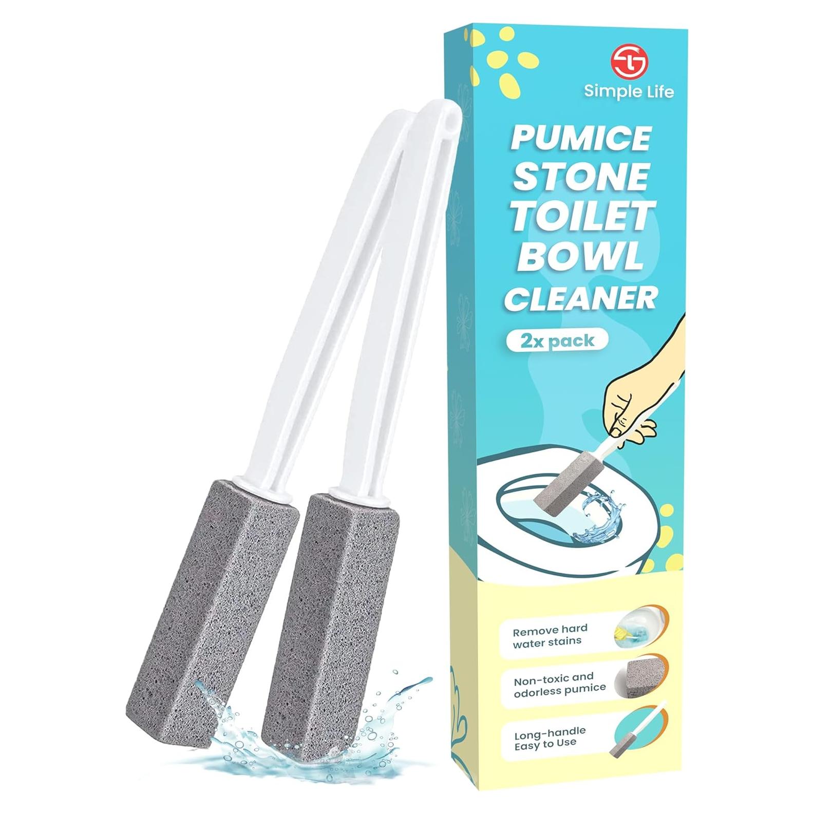Limpiador de Inodoro de Piedra Pómez Simple Life | Mango Largo | 2 Unidades