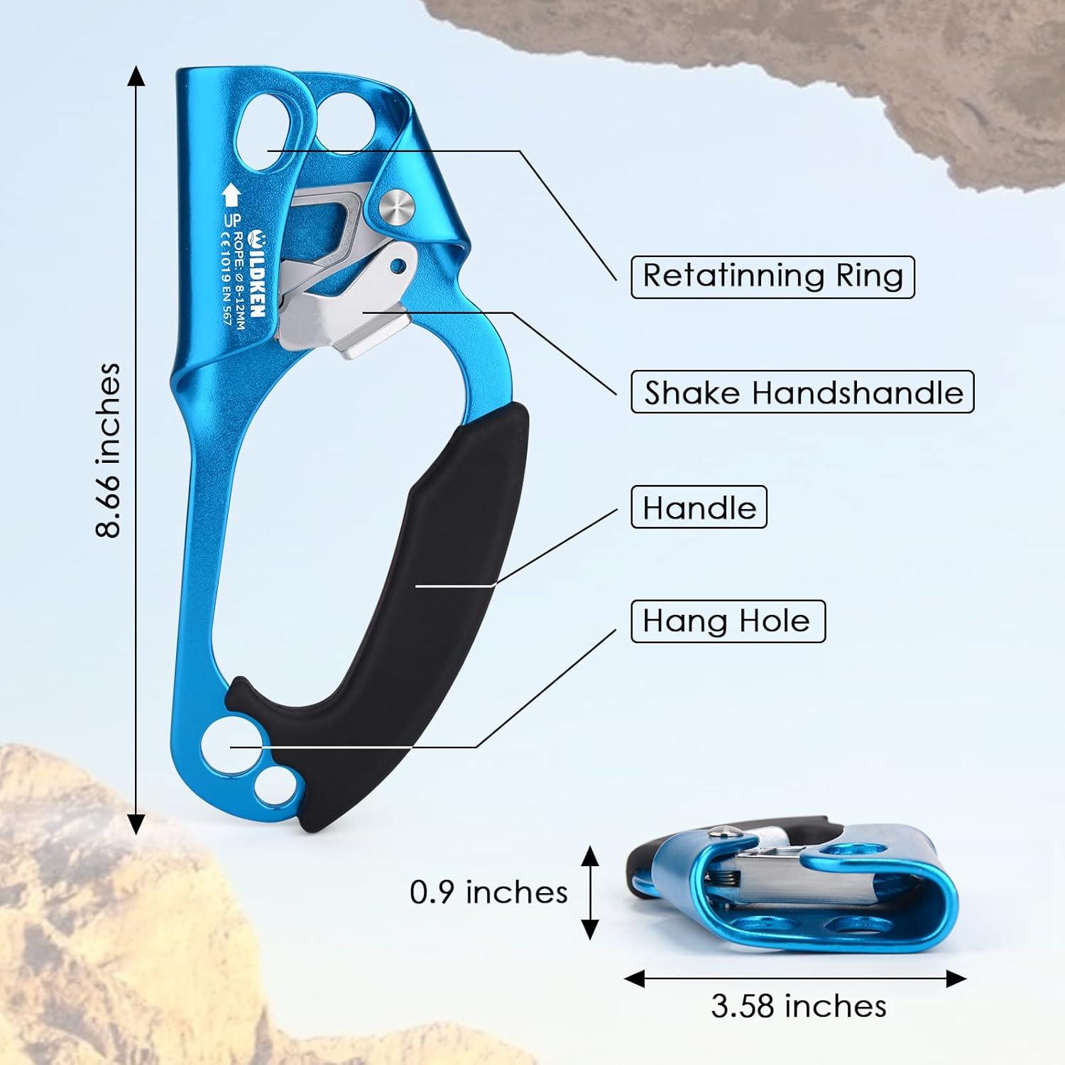 Ascensor de Mano WILDKEN para Escalada 8-12mm Azul