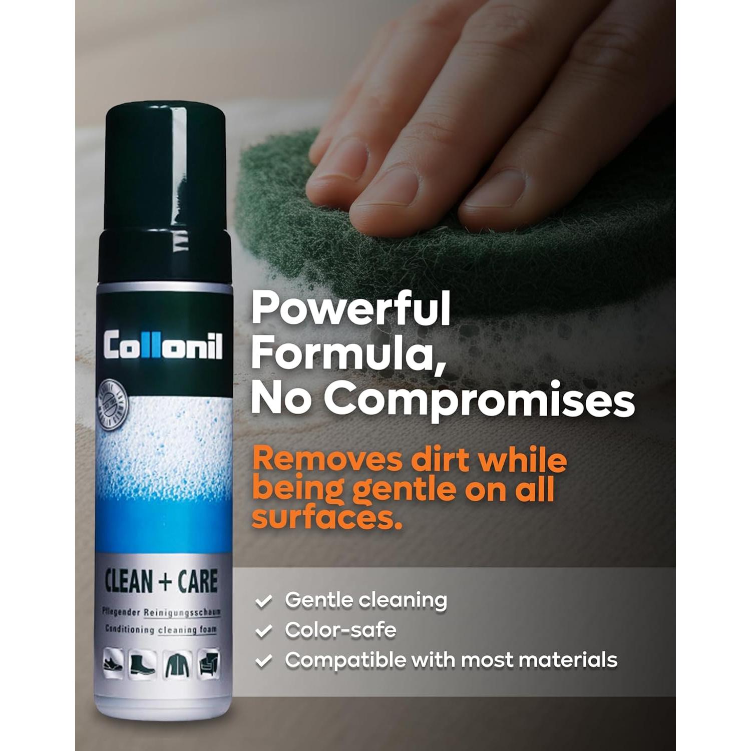 Collonil Clean & Care Limpiador Espuma 200 ml - Cuero y Textiles