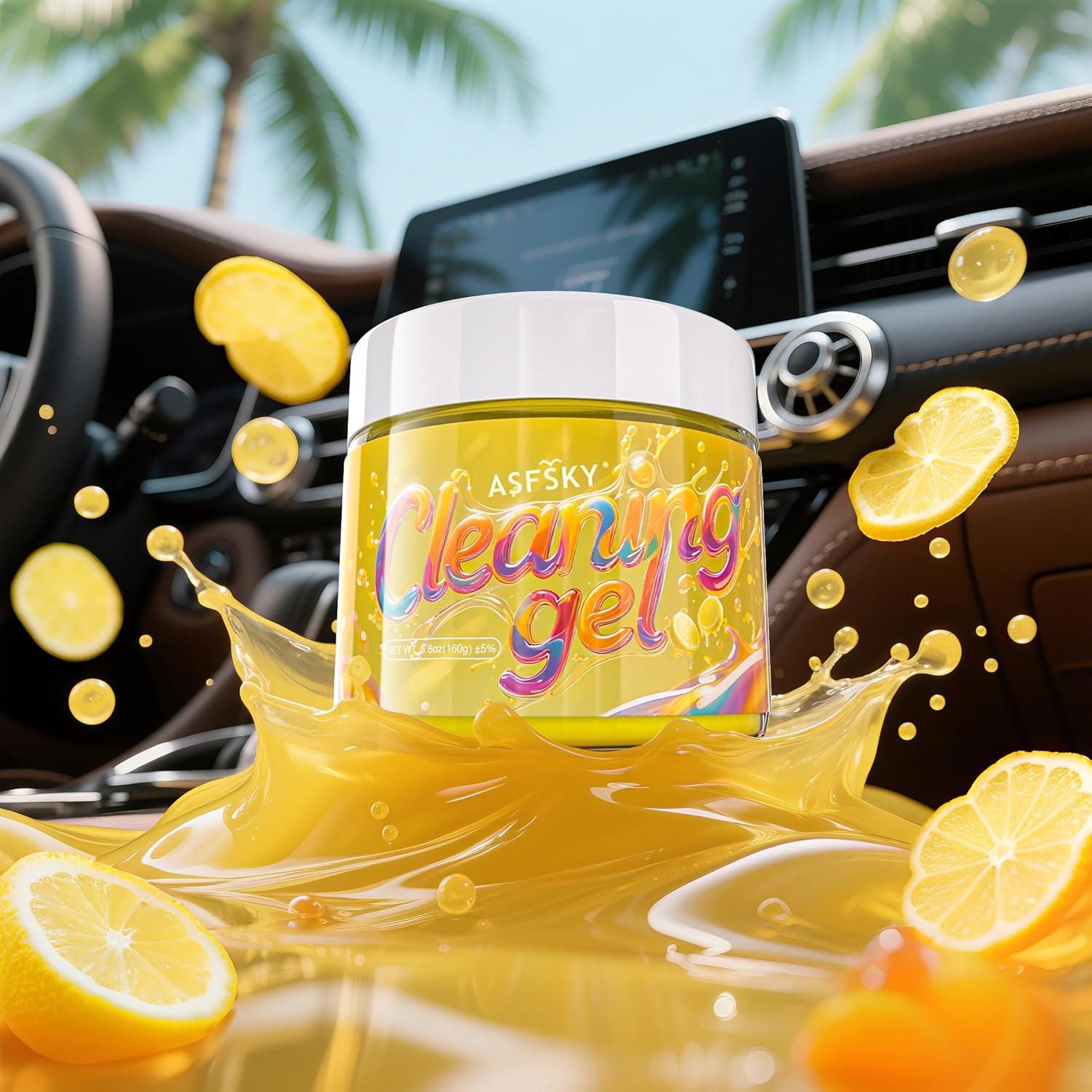 Gel de Limpieza ASFSKY Limón 190g para Interiores de Autos