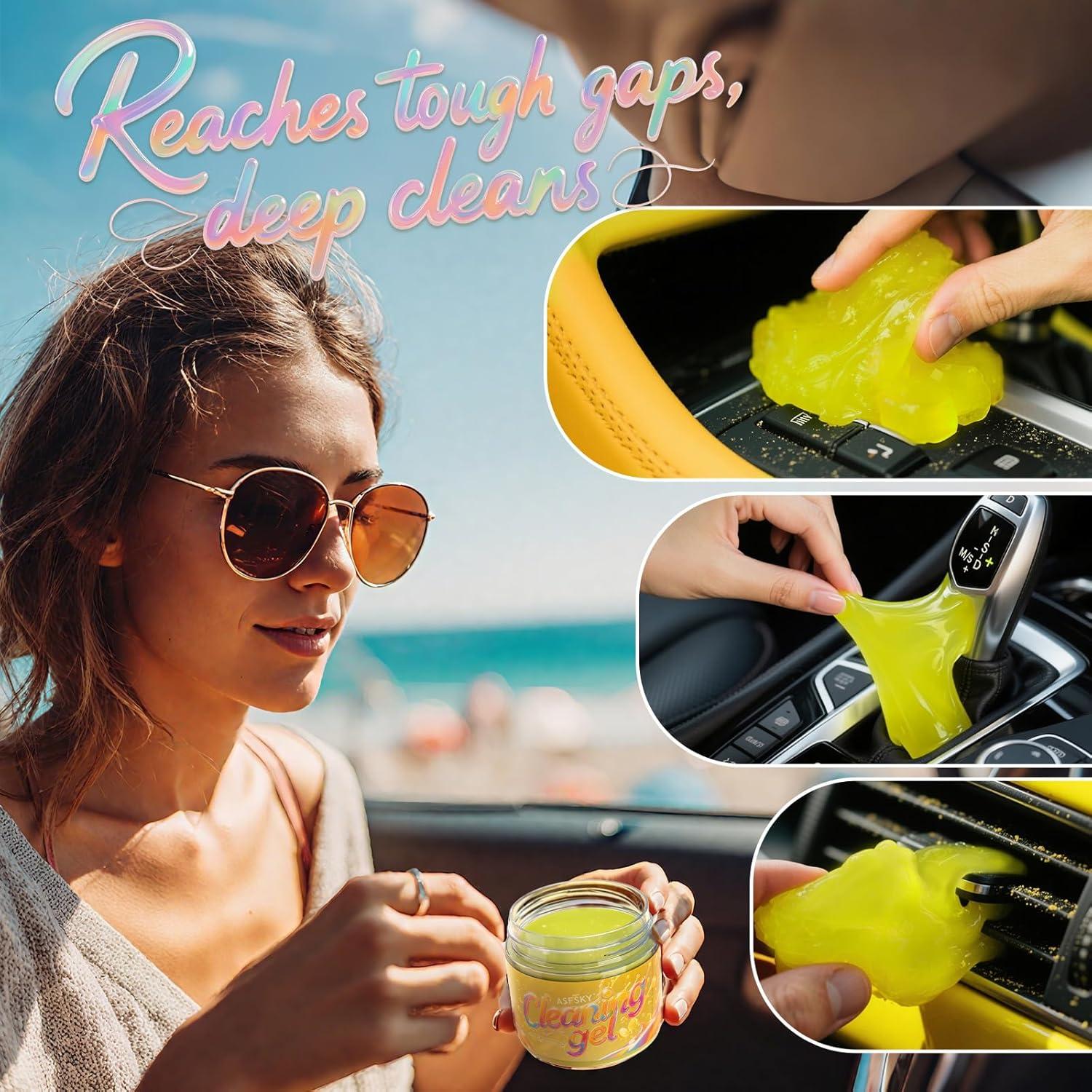 Gel de Limpieza ASFSKY Limón 190g para Interiores de Autos