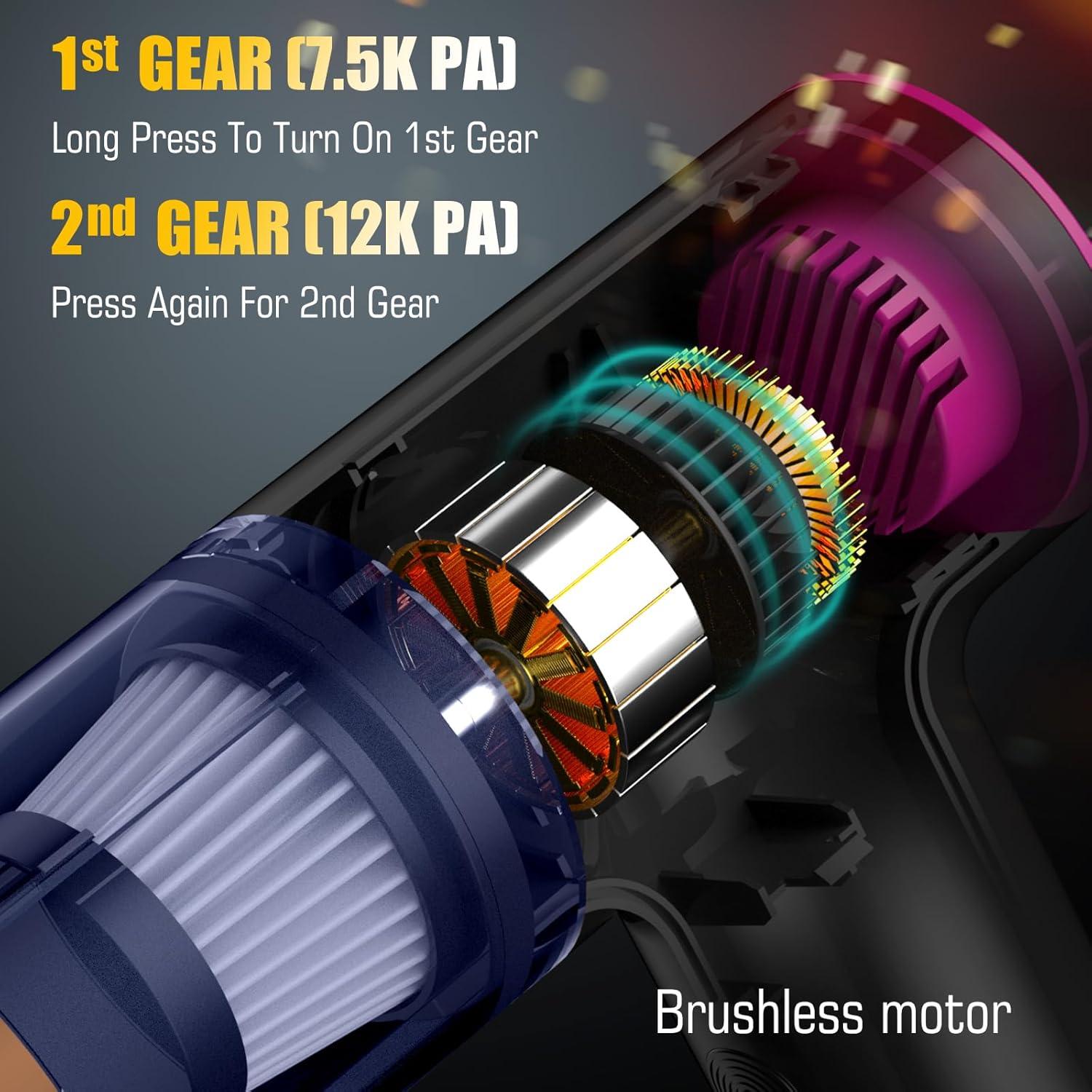 Aspiradora de Mano KLAASEN Sin Cable 12000Pa Portátil Ligera