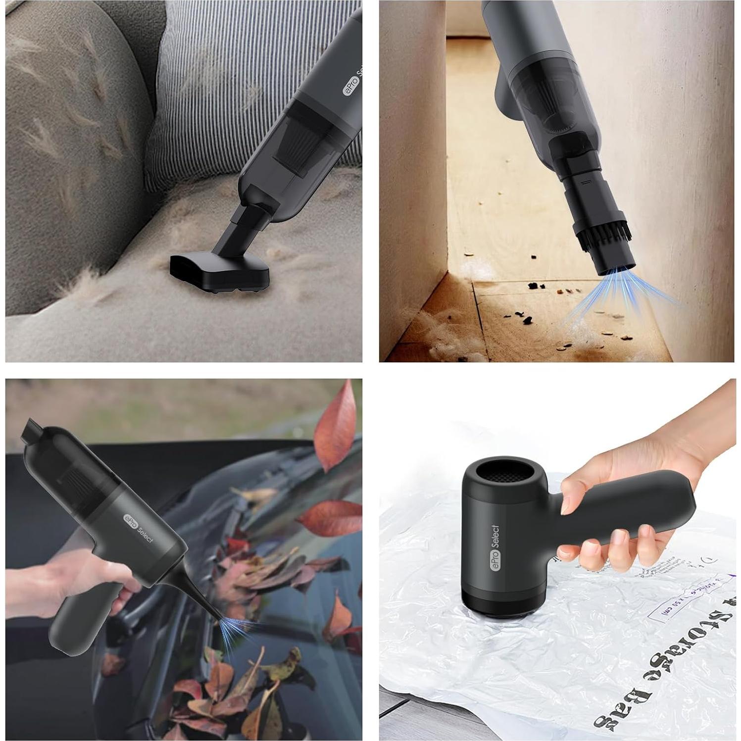 Aspiradora de Mano Inalámbrica EPROEON EV1395 - 75W 12000Pa