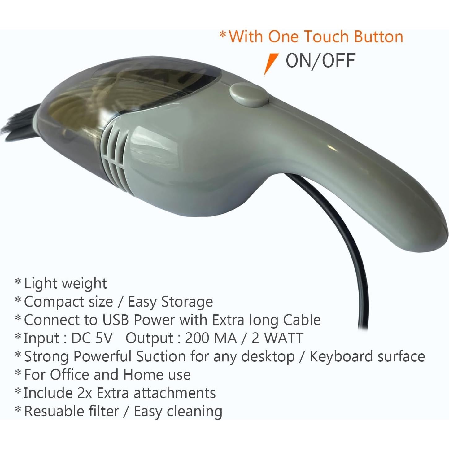 Aspiradora Mini HKODP Ligera 30g para Teclados y Escritorios