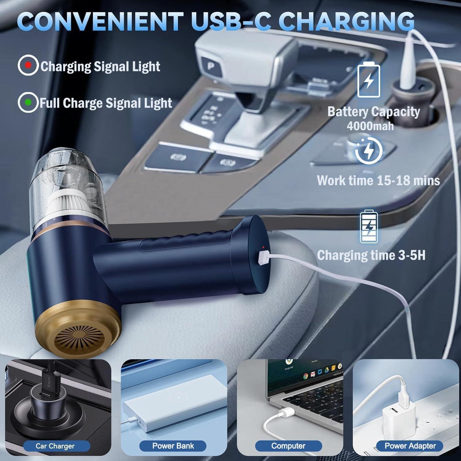 Aspiradora de Coche Inalámbrica Foivtrui FO-XCQ-808 120W 12000Pa