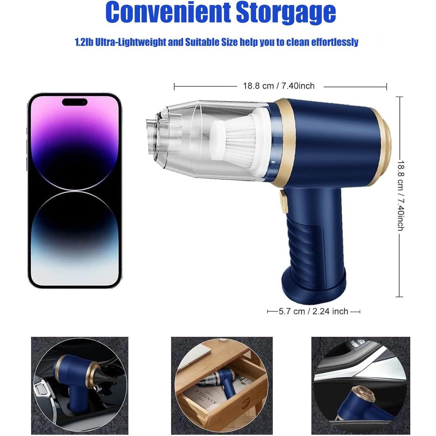 Aspiradora de Coche Inalámbrica Foivtrui FO-XCQ-808 120W 12000Pa