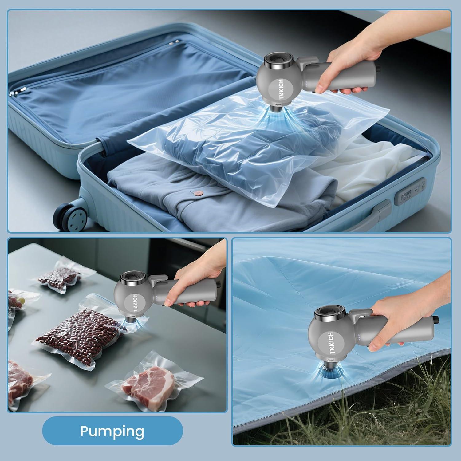 Aspiradora de Coche Portátil Tkkich 18000PA Sin Cable 7 en 1