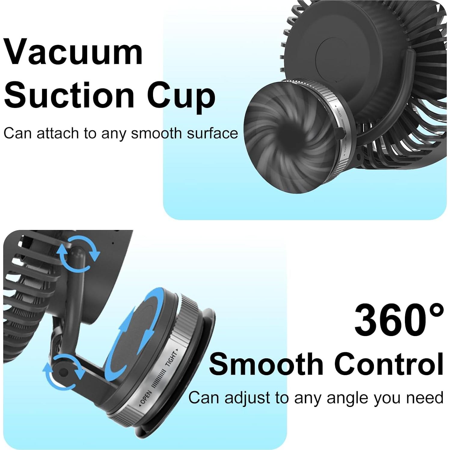 Ventilador Portátil de Succión Zaardend SK-1001 Rosa 5 Aspas