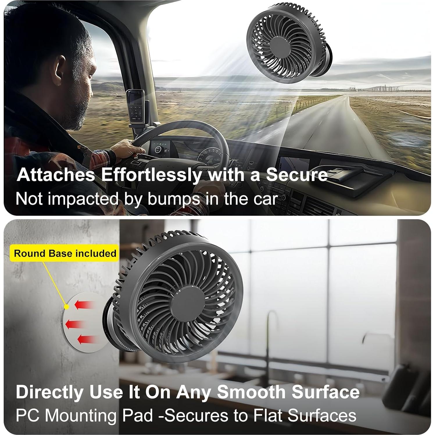 Ventilador Portátil de Succión Zaardend SK-1001 Rosa 5 Aspas