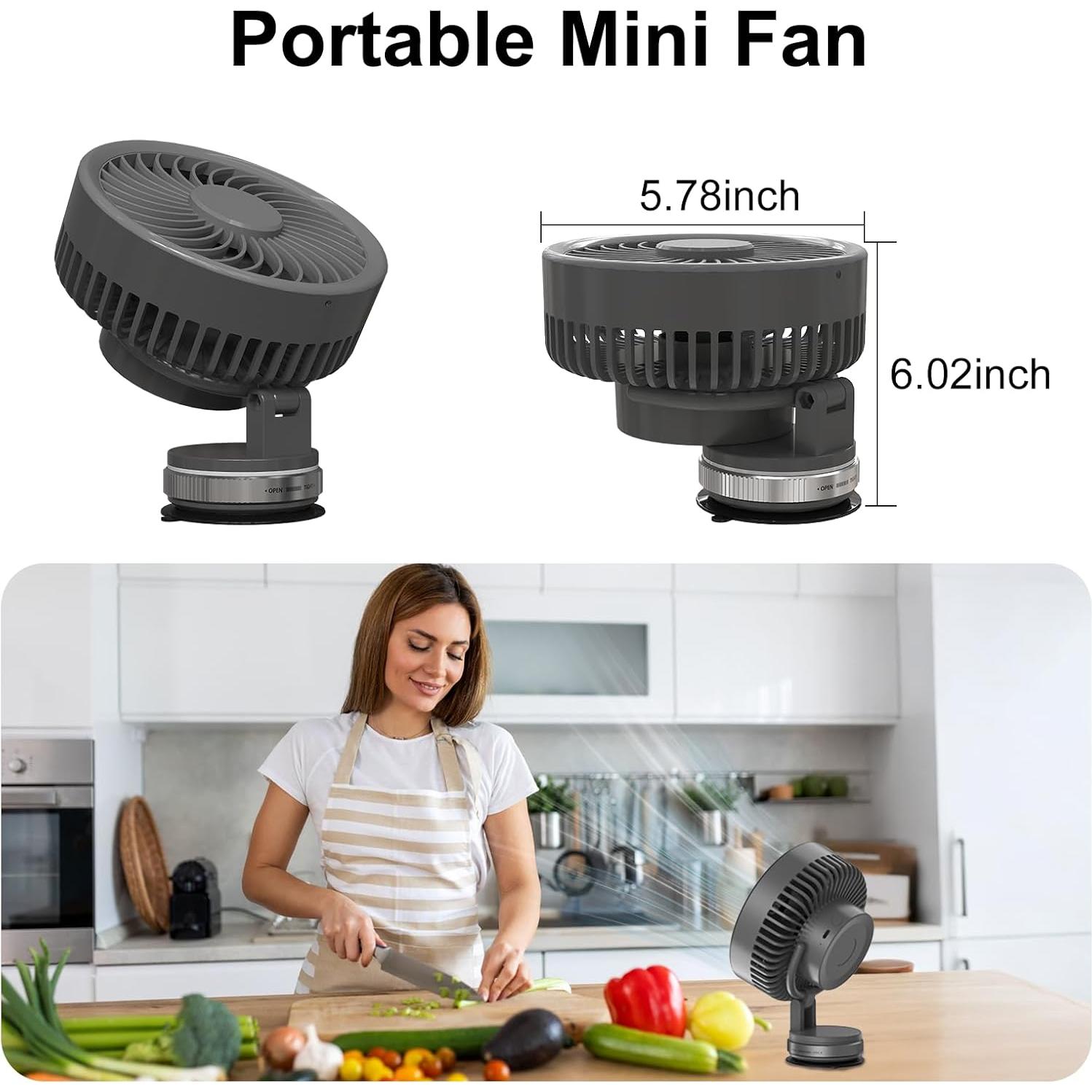 Ventilador Portátil de Succión Zaardend SK-1001 Rosa 5 Aspas