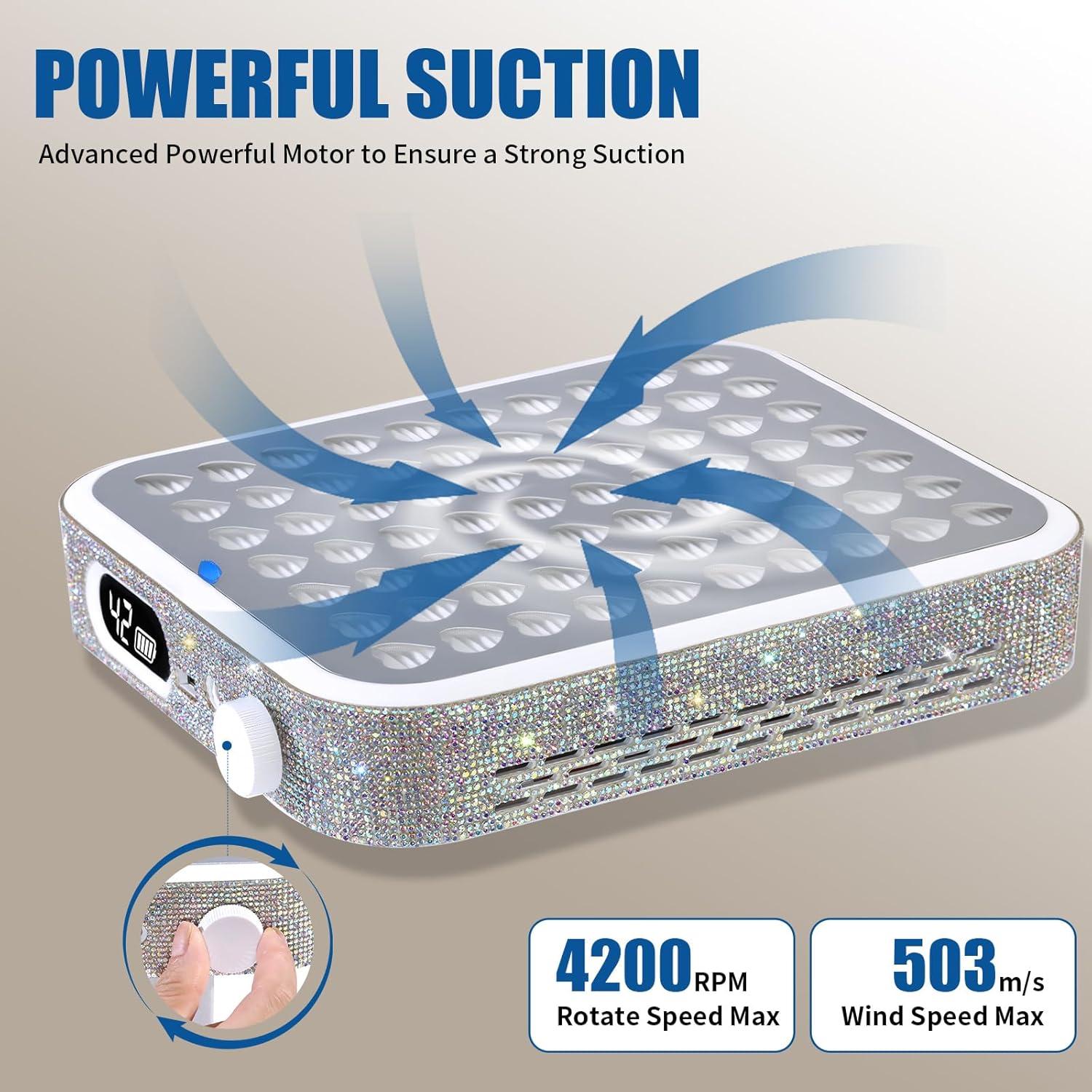 Aspirador de Uñas Recargable Aruiefxe con Filtro Reutilizable